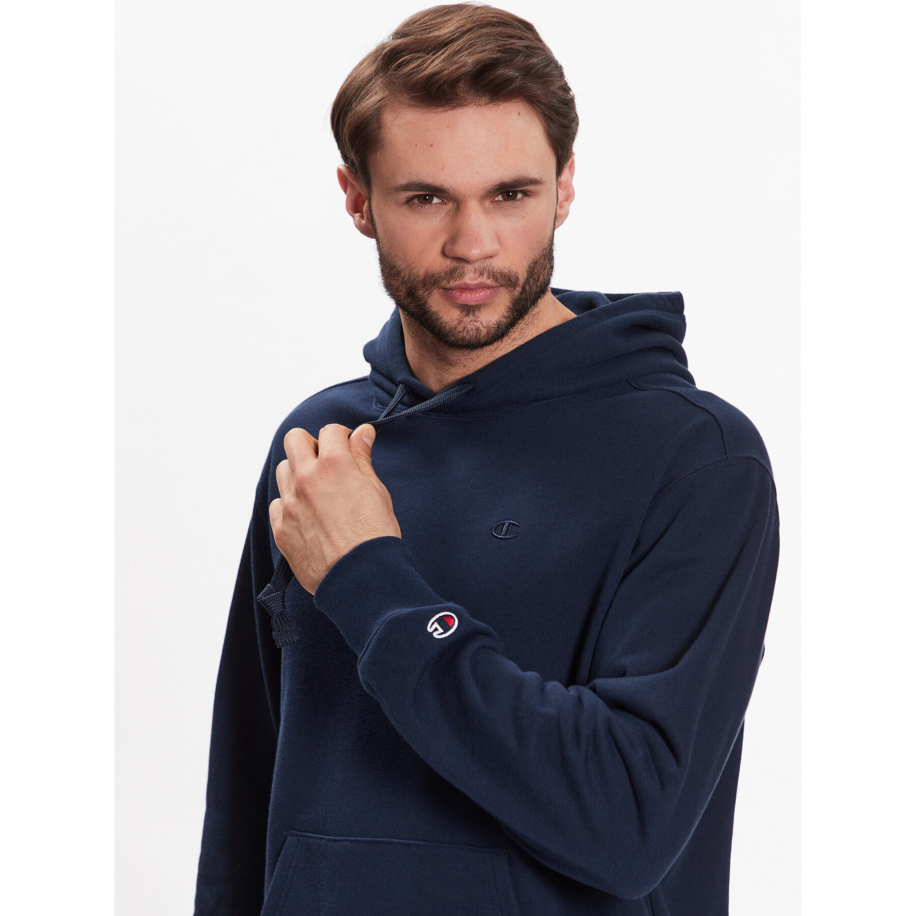 Champion Суитшърт Embroidered 218491 Тъмносин Regular Fit - Pepit.bg