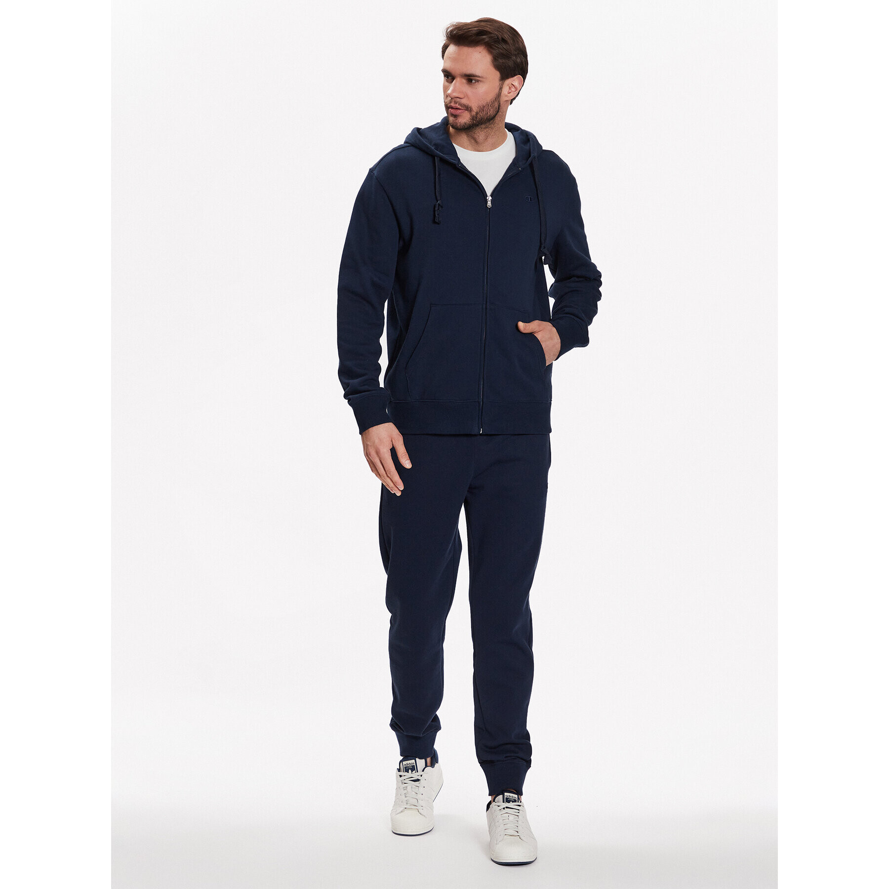 Champion Суитшърт Embroidered 218493 Тъмносин Regular Fit - Pepit.bg