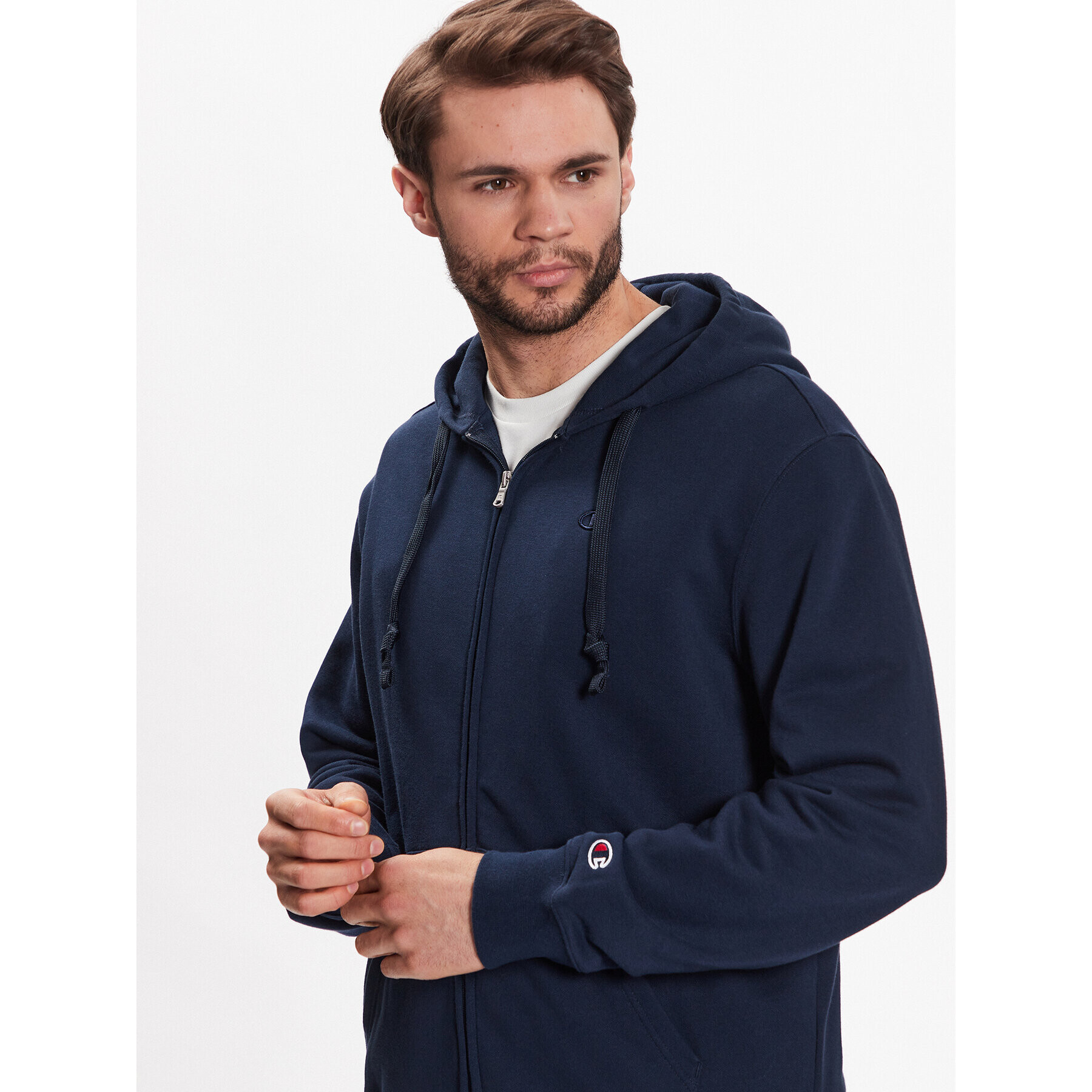 Champion Суитшърт Embroidered 218493 Тъмносин Regular Fit - Pepit.bg