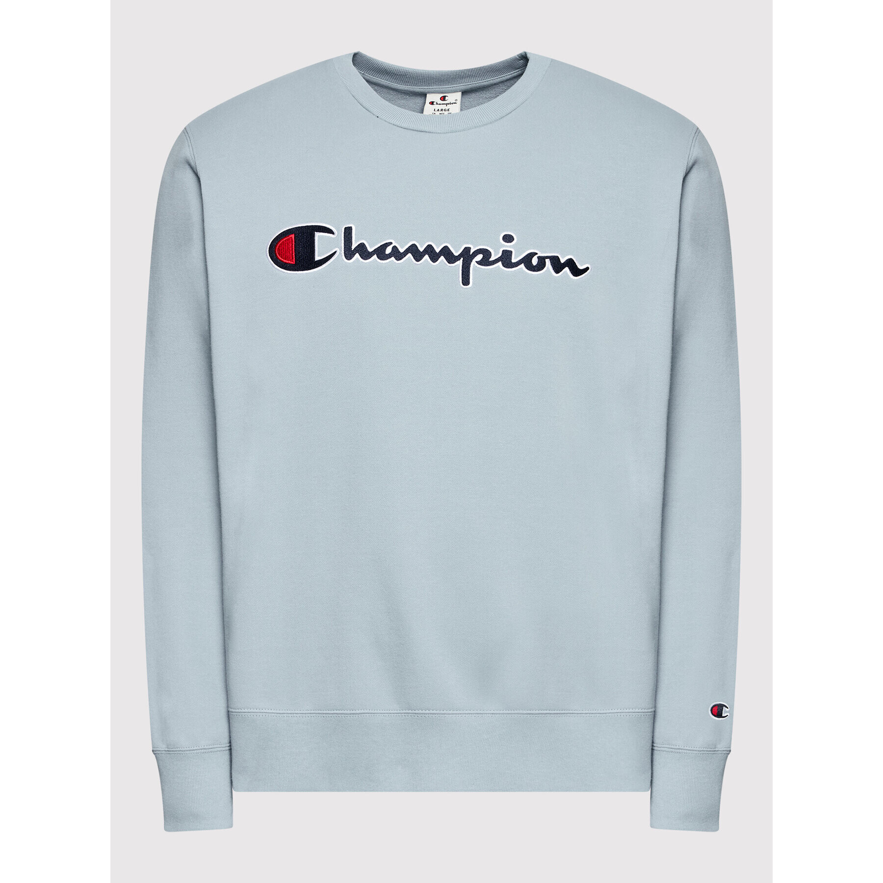 Champion Суитшърт Embroidered Script Logo 217061 Син Regular Fit - Pepit.bg