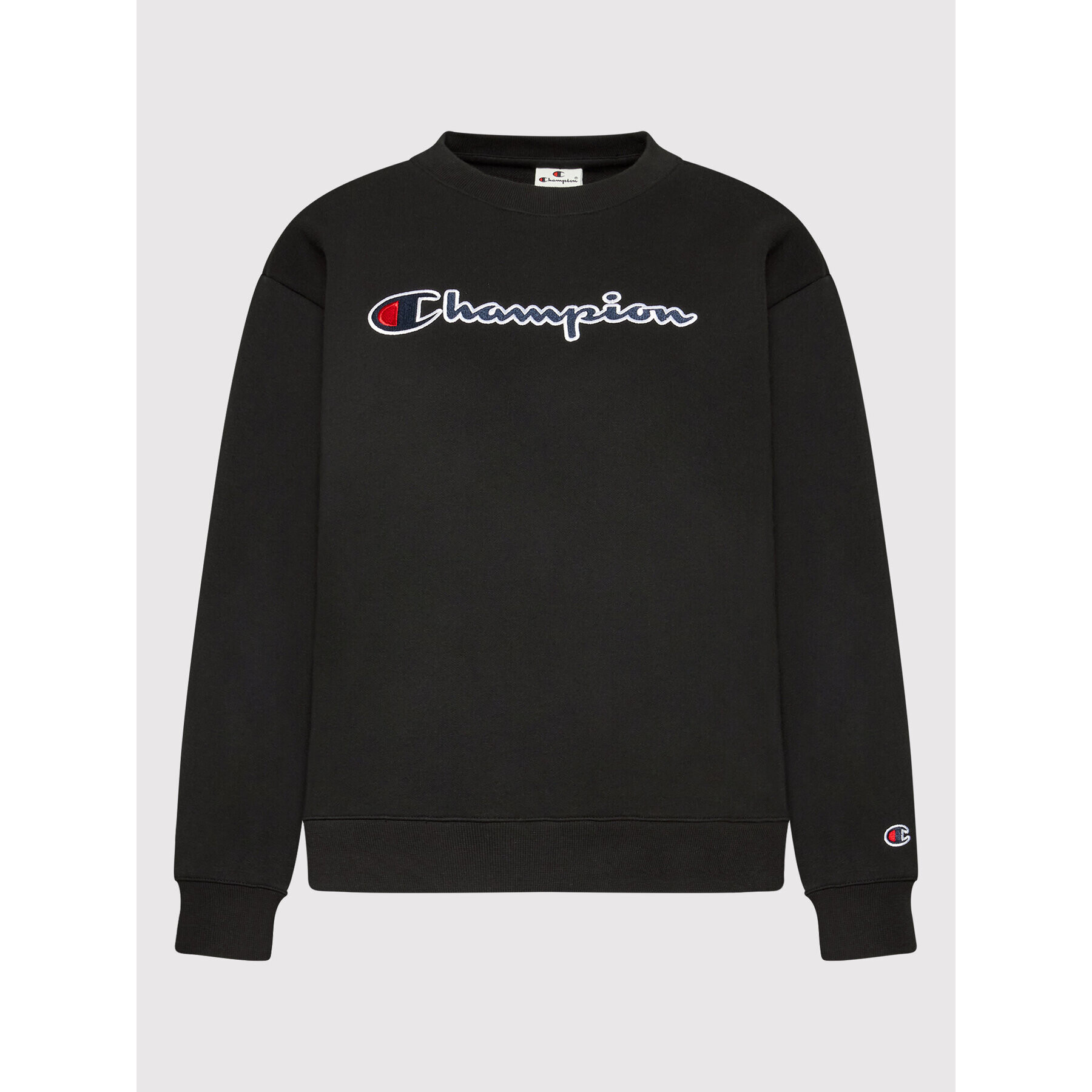 Champion Суитшърт Emroidered 114922 Черен Relaxed Fit - Pepit.bg