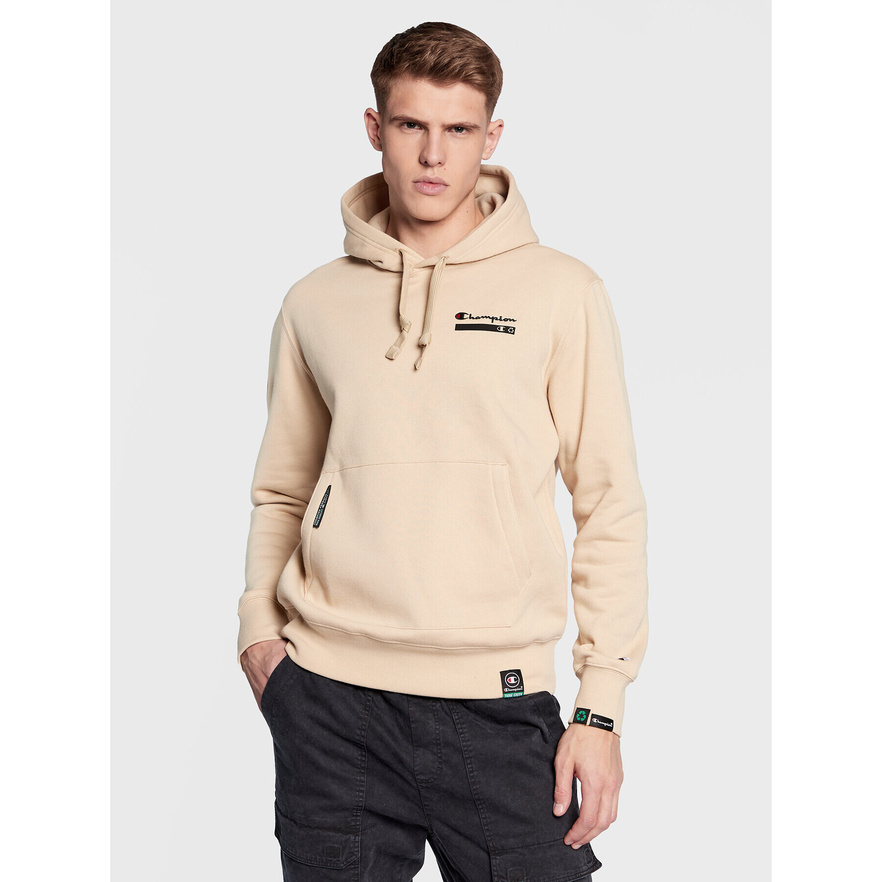 Champion Суитшърт Heavy Fleece 217873 Бежов Regular Fit - Pepit.bg