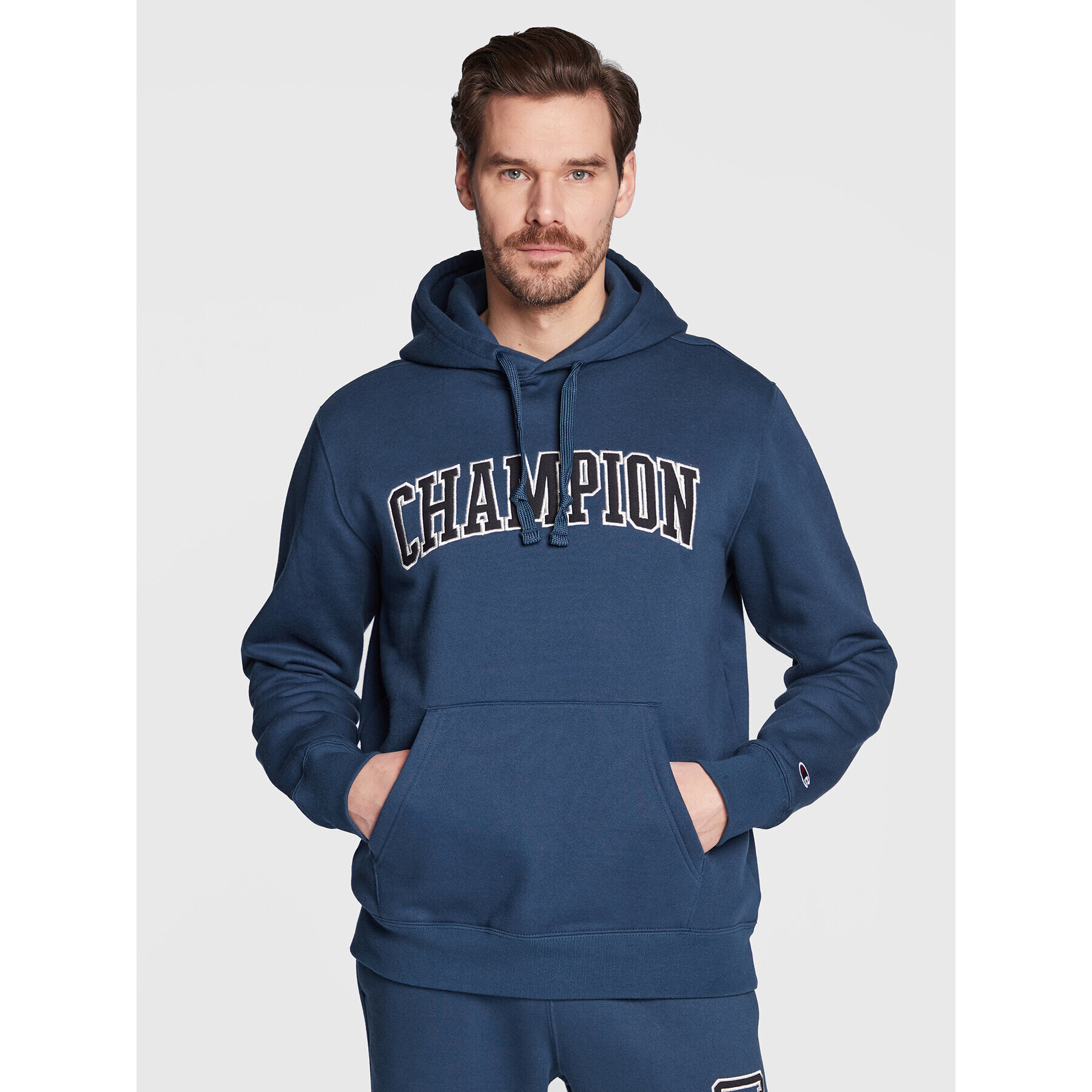 Champion Суитшърт Heavy Fleece Bookstore 217876 Тъмносин Regular Fit - Pepit.bg