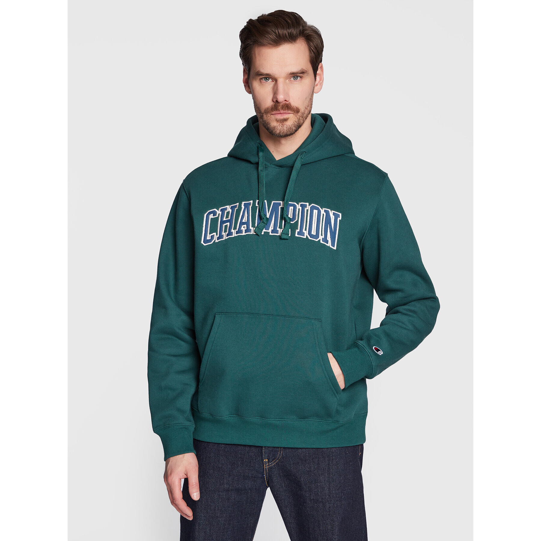 Champion Суитшърт Heavy Fleece Bookstore 217876 Зелен Regular Fit - Pepit.bg