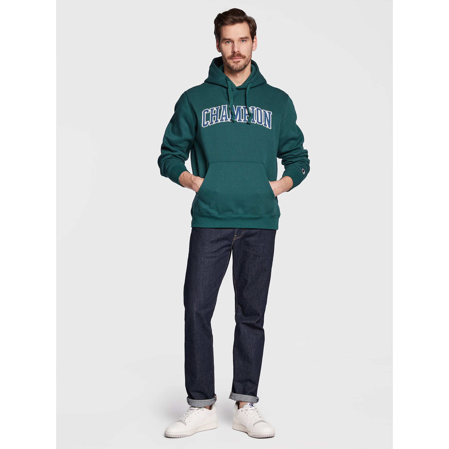 Champion Суитшърт Heavy Fleece Bookstore 217876 Зелен Regular Fit - Pepit.bg