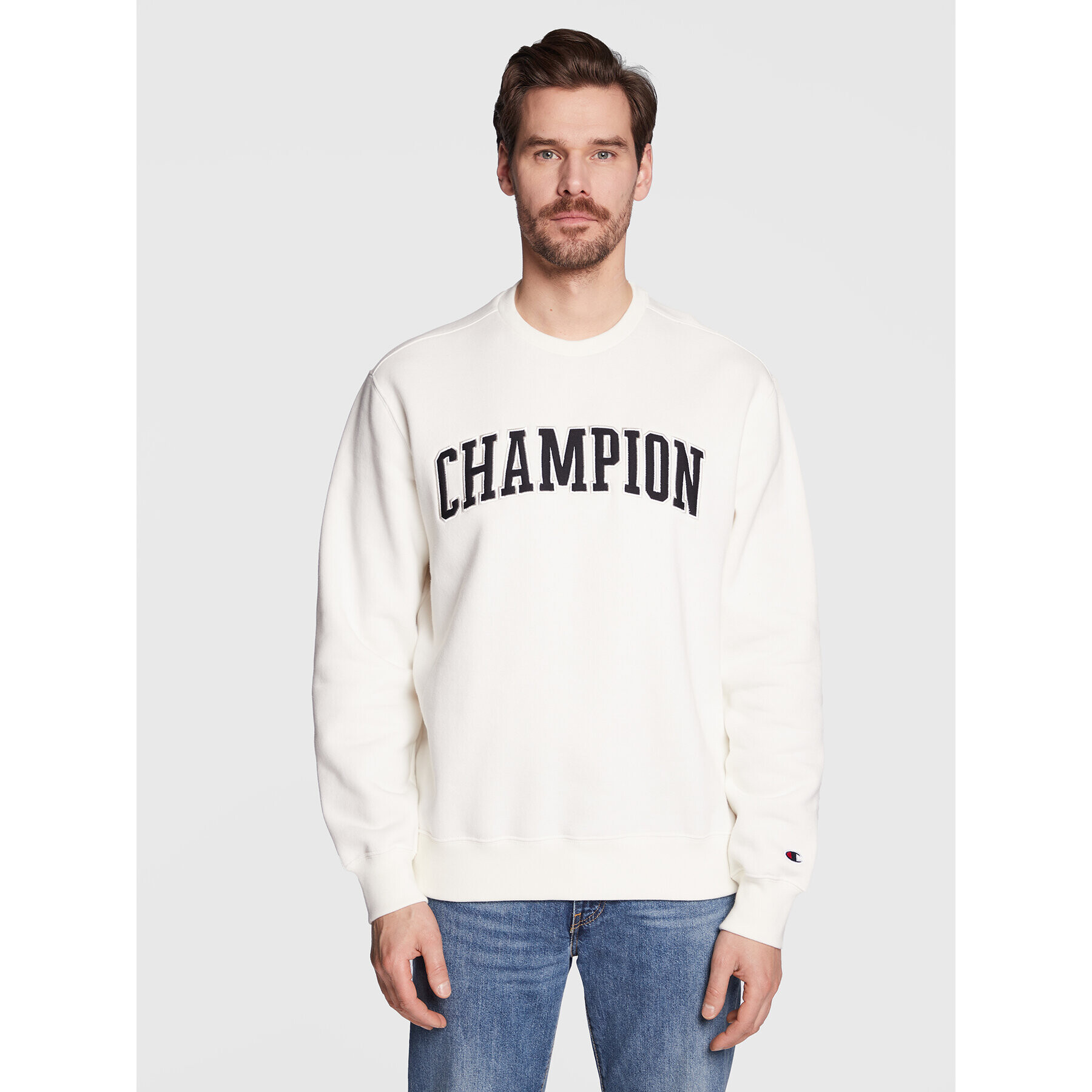 Champion Суитшърт Heavy Fleece Bookstore Logo 217877 Бежов Regular Fit - Pepit.bg