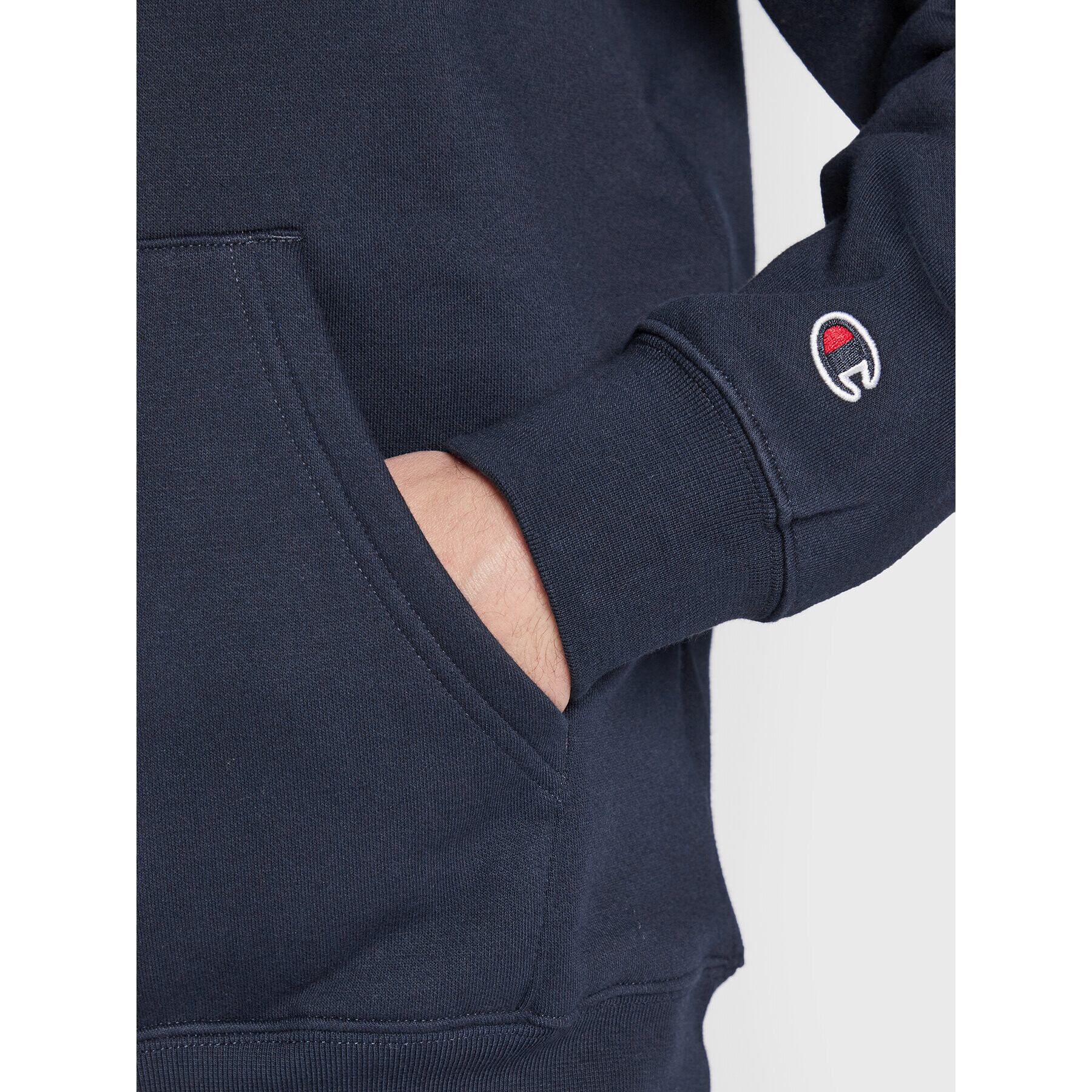 Champion Суитшърт Heavy Fleece Vintage Logo 217886 Тъмносин Relaxed Fit - Pepit.bg