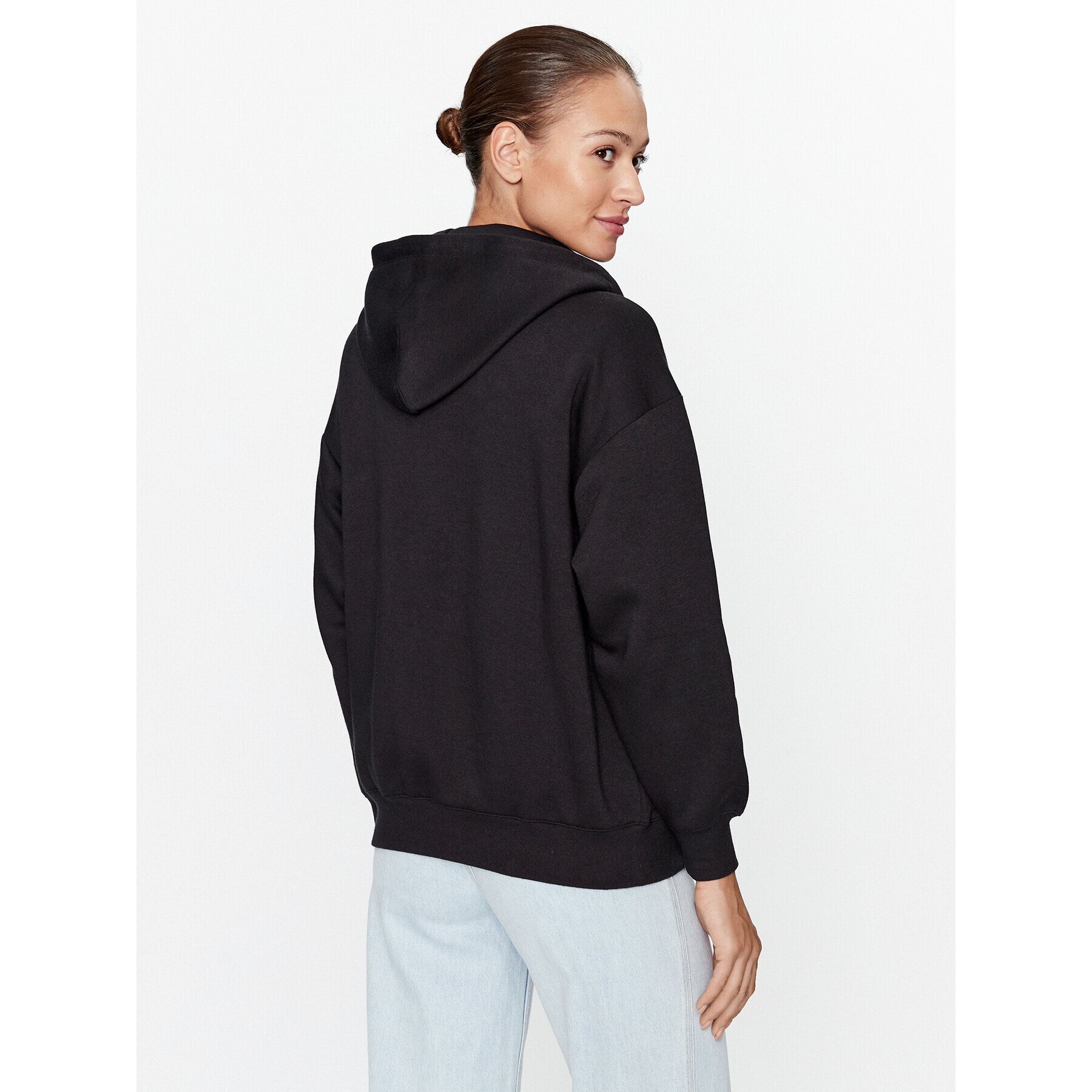 Champion Суитшърт Hooded Half Zip Sweatshirt 116581 Черен Oversize - Pepit.bg