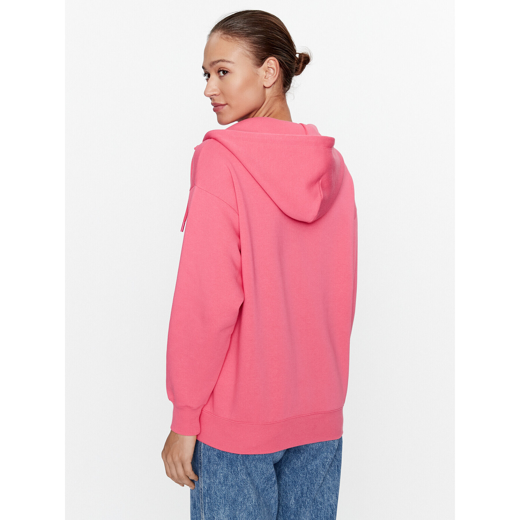 Champion Суитшърт Hooded Half Zip Sweatshirt 116581 Розов Oversize - Pepit.bg