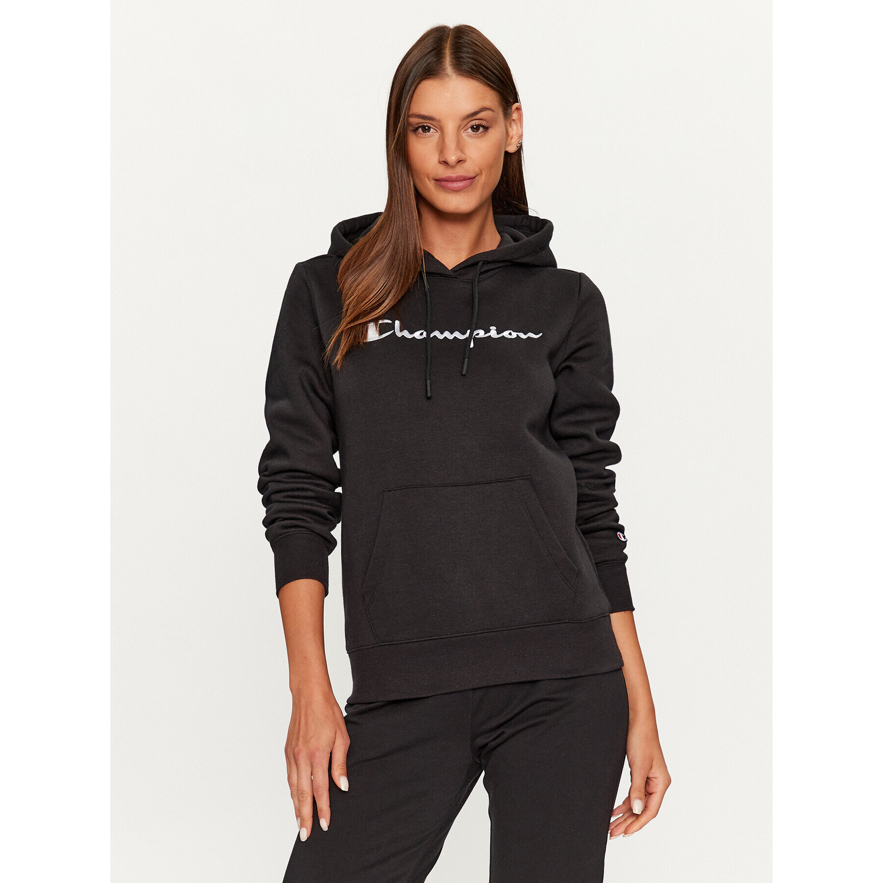 Champion Суитшърт Hooded Sweatshirt 116579 Черен Regular Fit - Pepit.bg