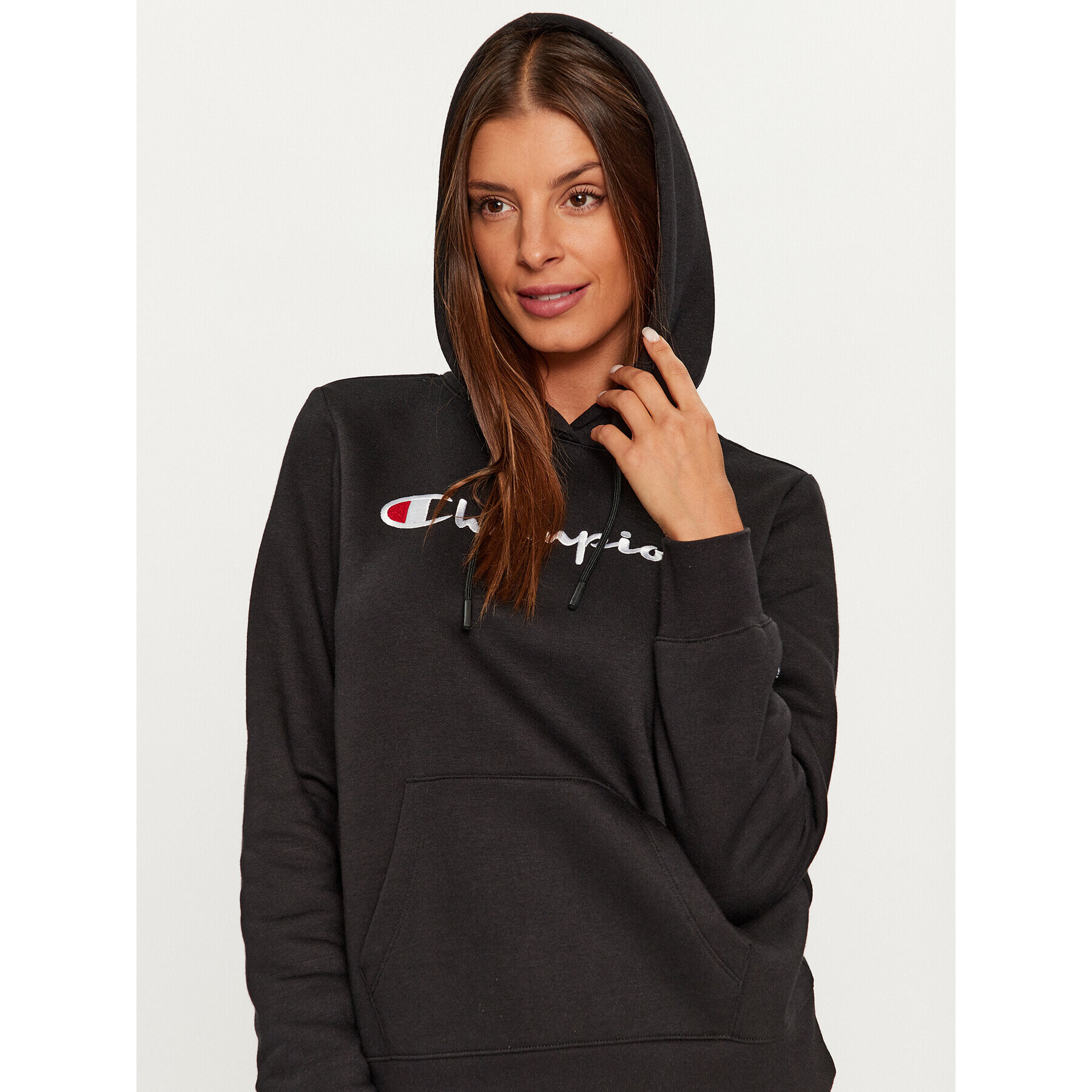 Champion Суитшърт Hooded Sweatshirt 116579 Черен Regular Fit - Pepit.bg