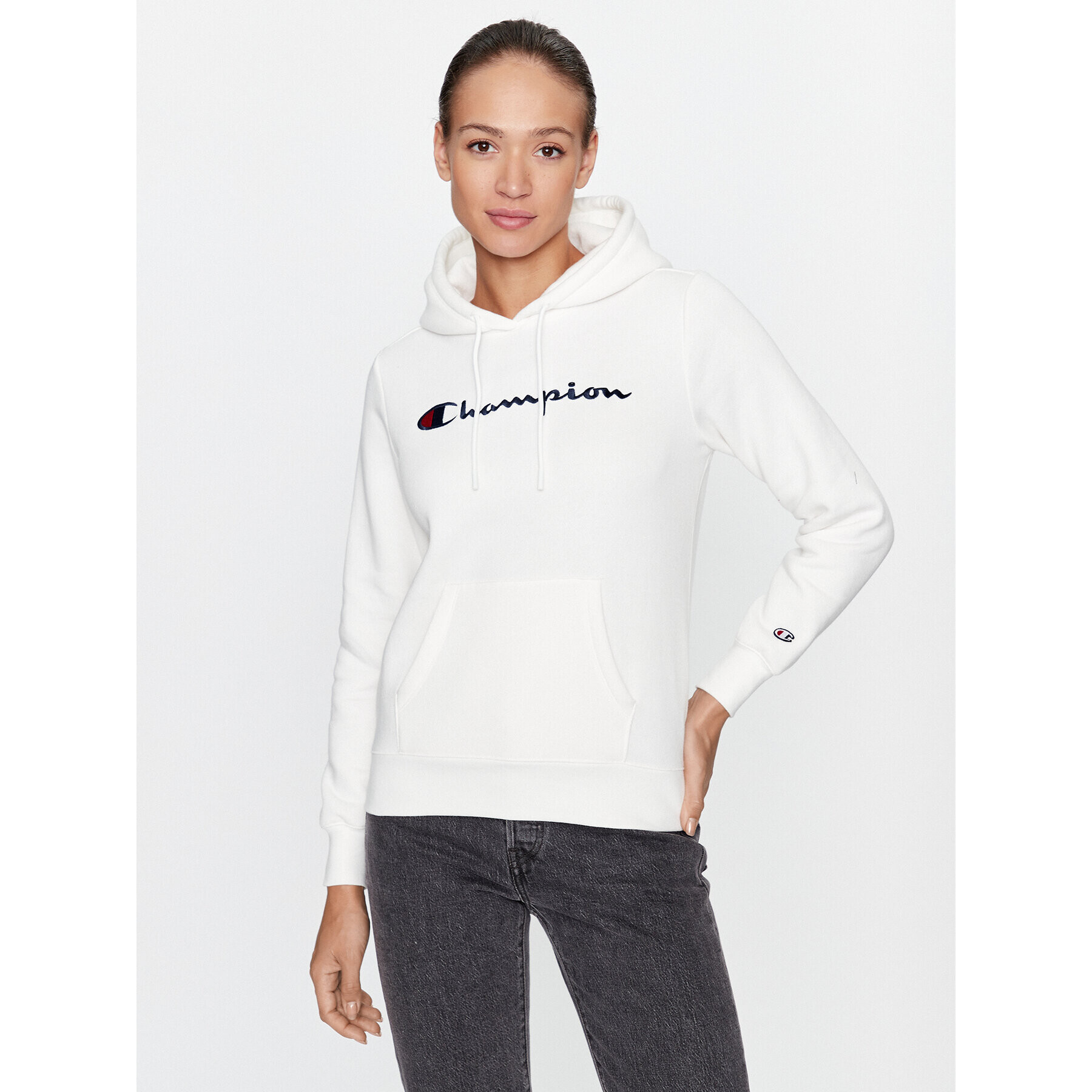 Champion Суитшърт Hooded Sweatshirt 116579 Екрю Regular Fit - Pepit.bg