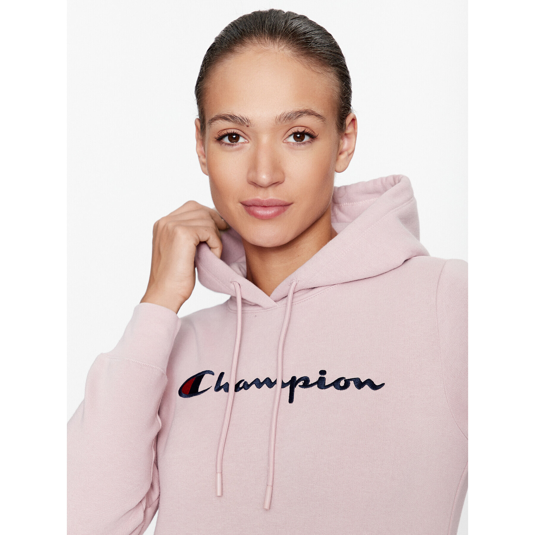 Champion Суитшърт Hooded Sweatshirt 116579 Розов Regular Fit - Pepit.bg