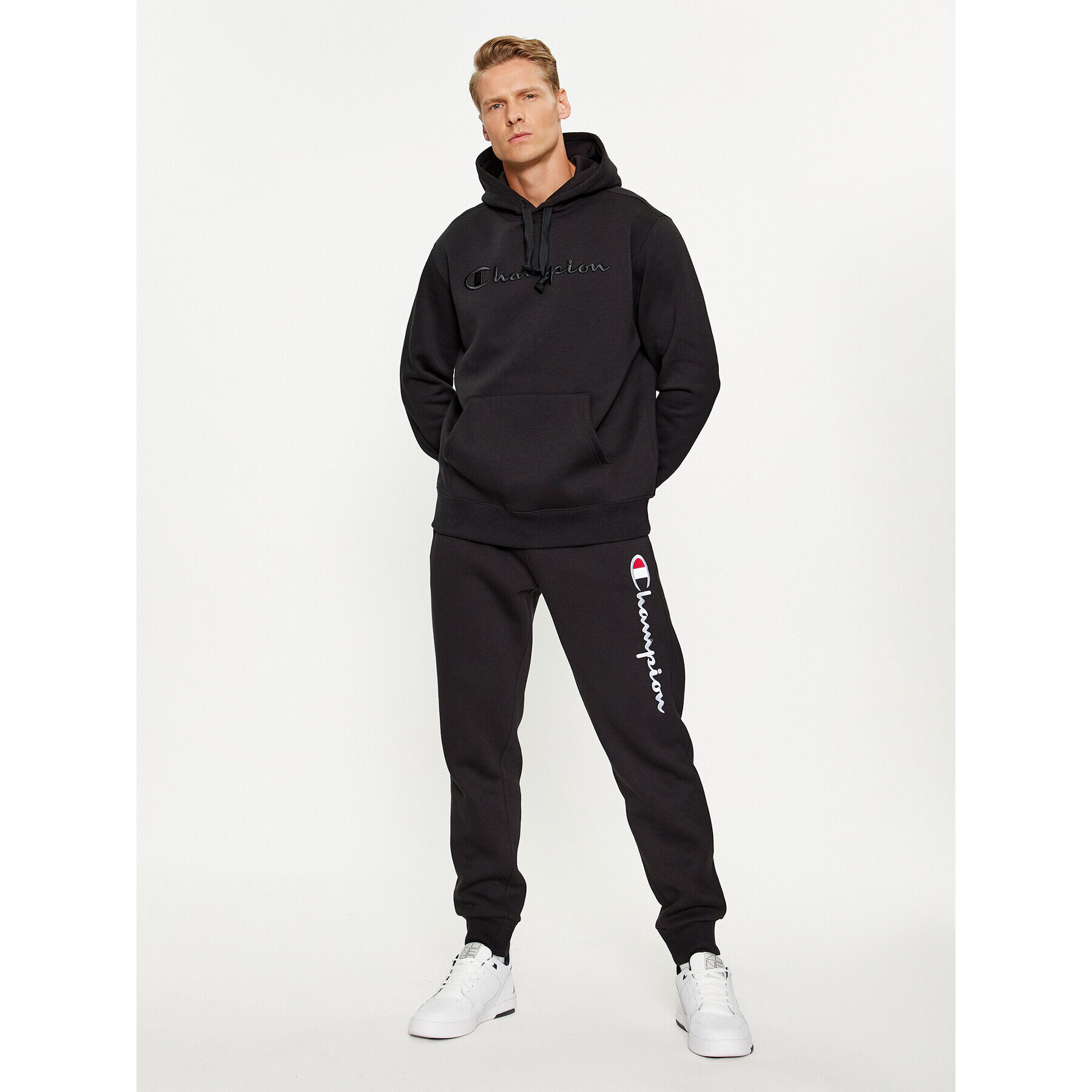 Champion Суитшърт Hooded Sweatshirt 219061 Черен Regular Fit - Pepit.bg