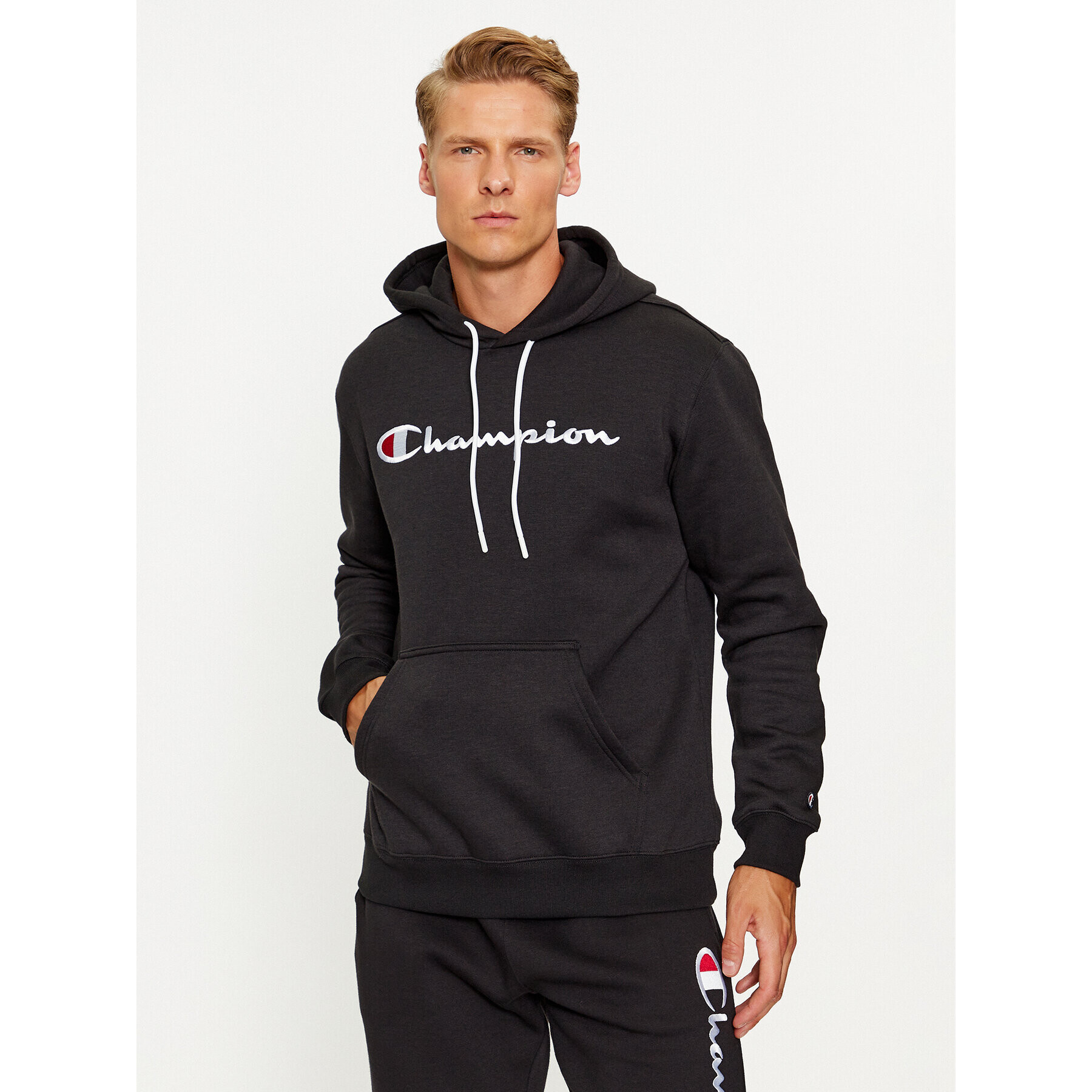 Champion Суитшърт Hooded Sweatshirt 219203 Черен Comfort Fit - Pepit.bg