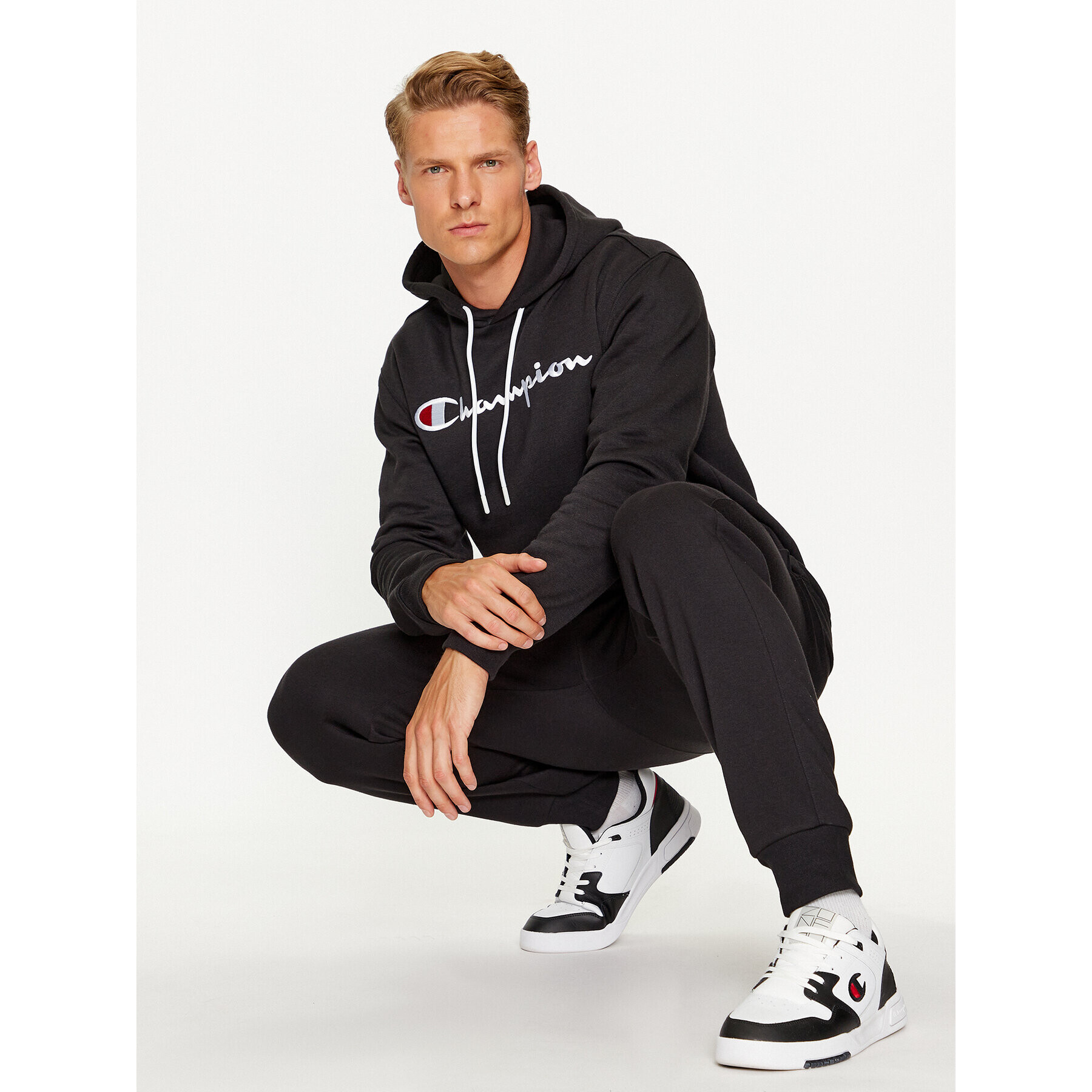 Champion Суитшърт Hooded Sweatshirt 219203 Черен Comfort Fit - Pepit.bg