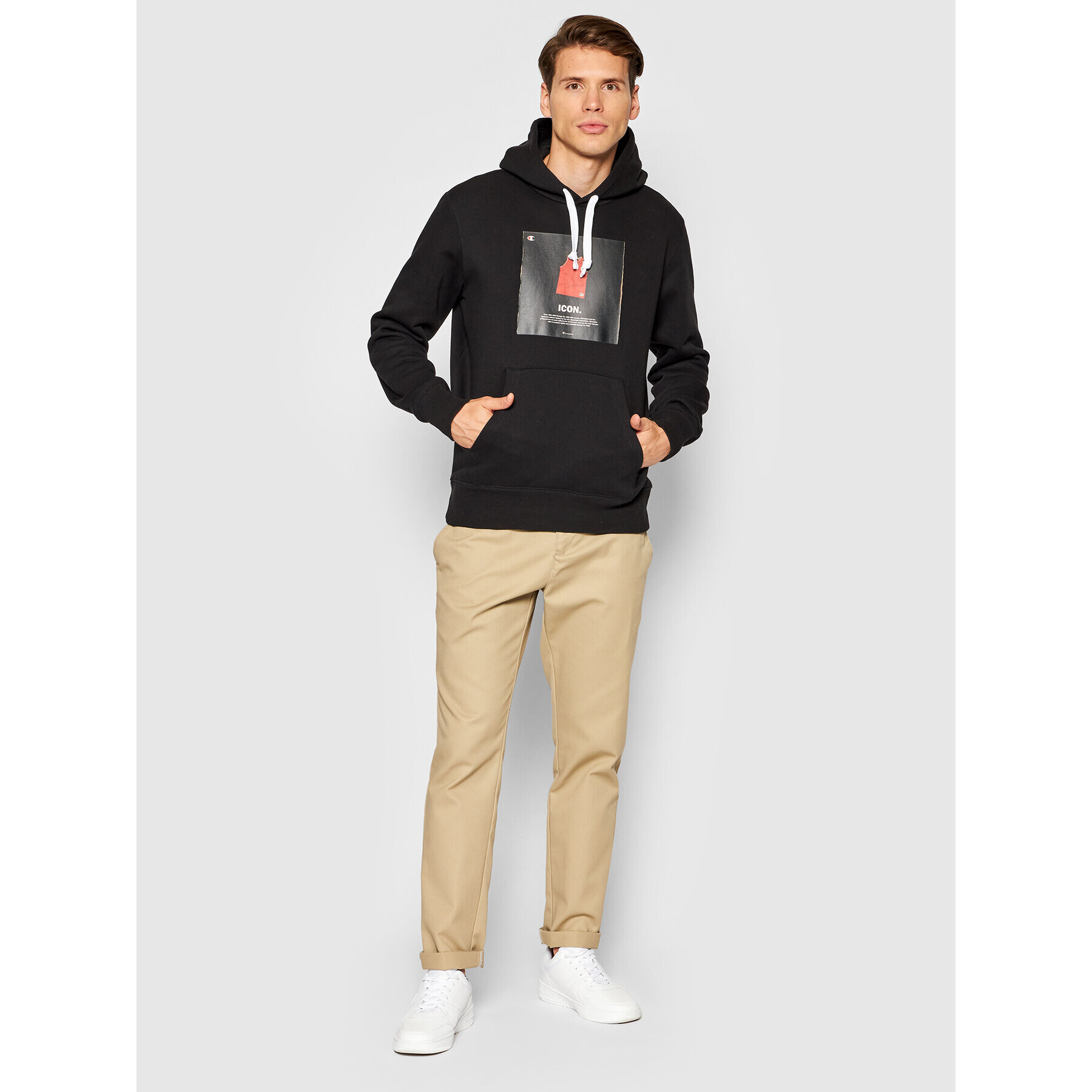 Champion Суитшърт Icon Graphic Print 216958 Черен Regular Fit - Pepit.bg