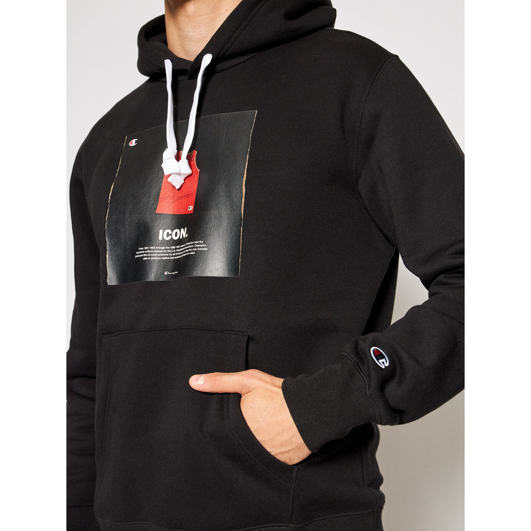 Champion Суитшърт Icon Graphic Print 216958 Черен Regular Fit - Pepit.bg