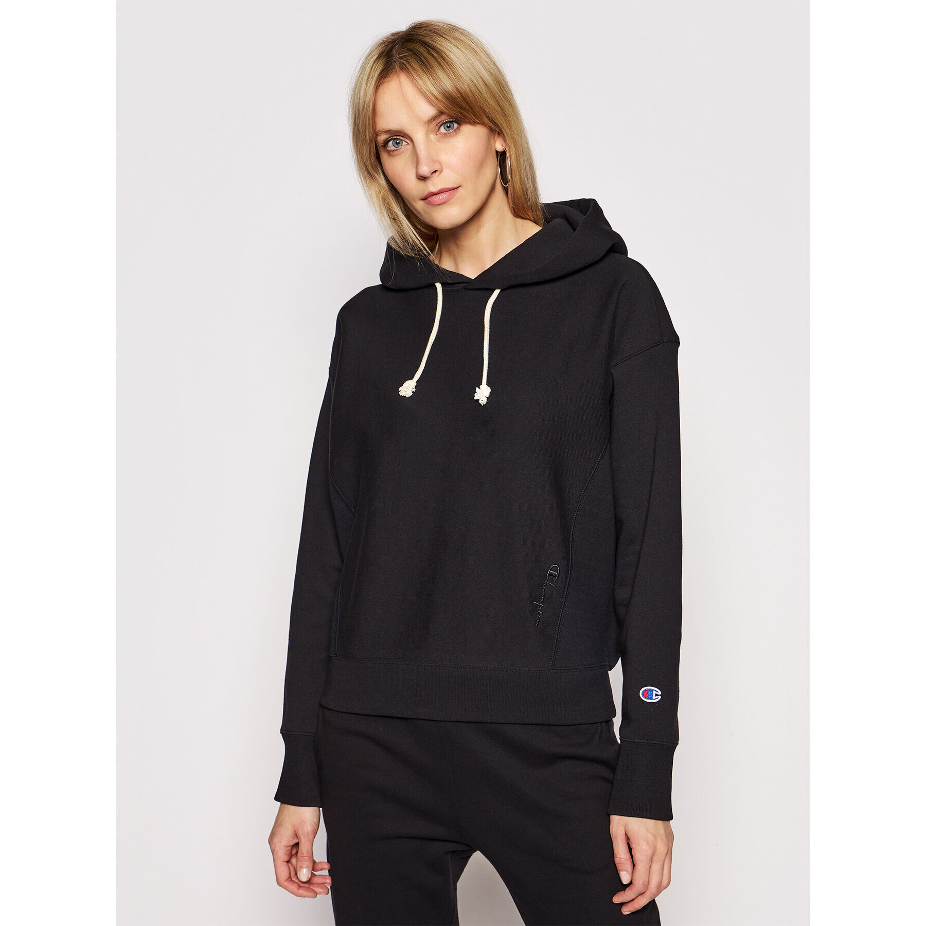 Champion Суитшърт Lightweight 112724 Черен Custom Fit - Pepit.bg