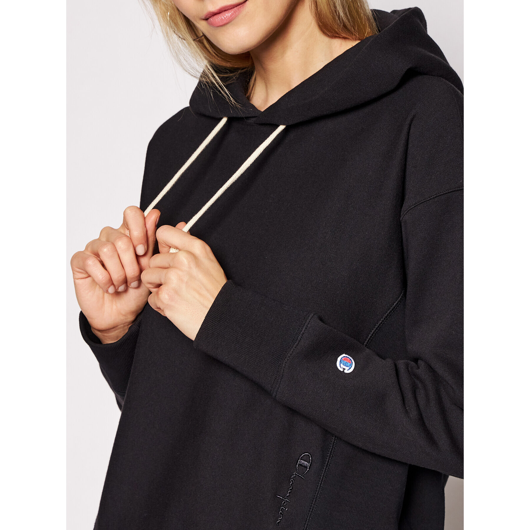 Champion Суитшърт Lightweight 112724 Черен Custom Fit - Pepit.bg