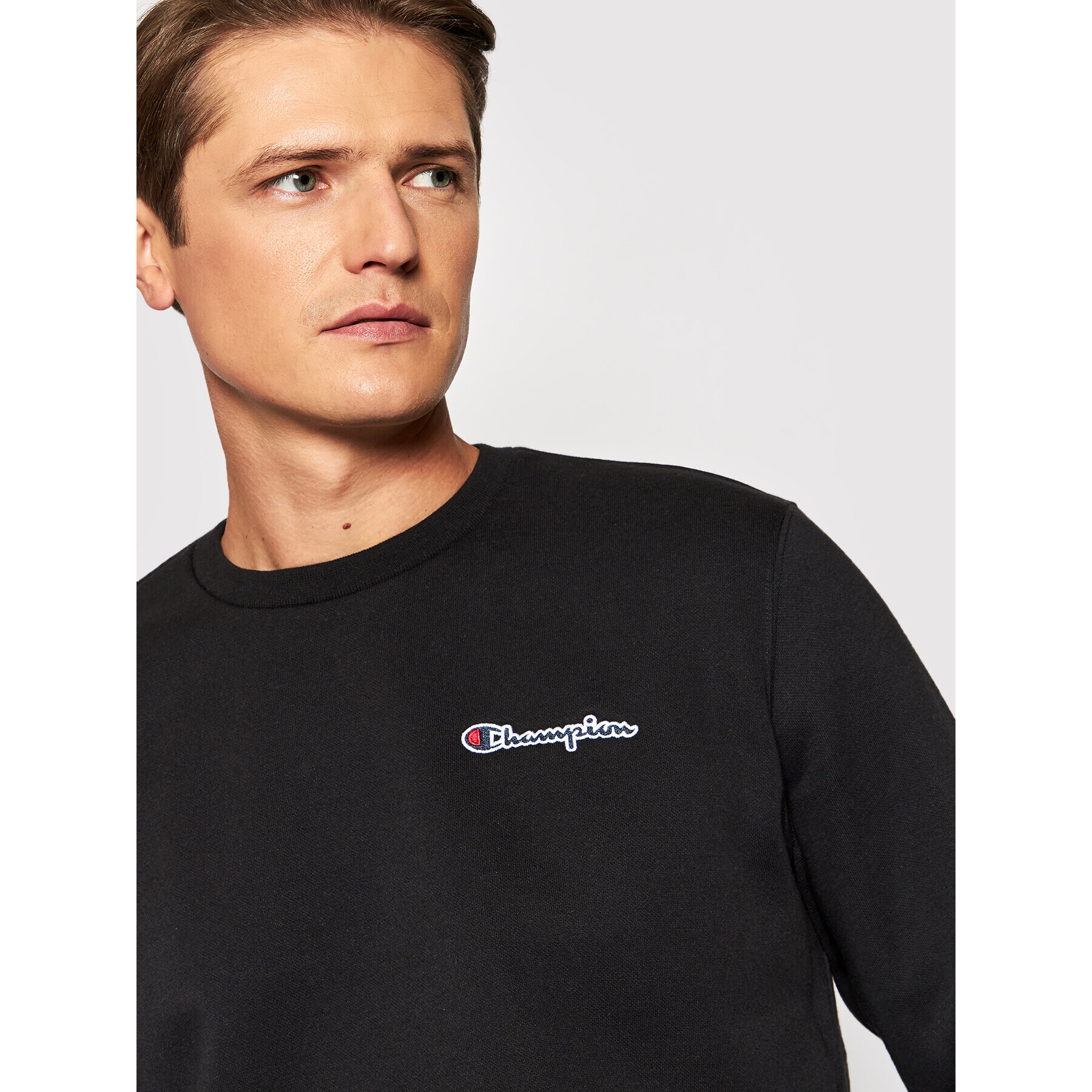 Champion Суитшърт Logo 216476 Черен Regular Fit - Pepit.bg