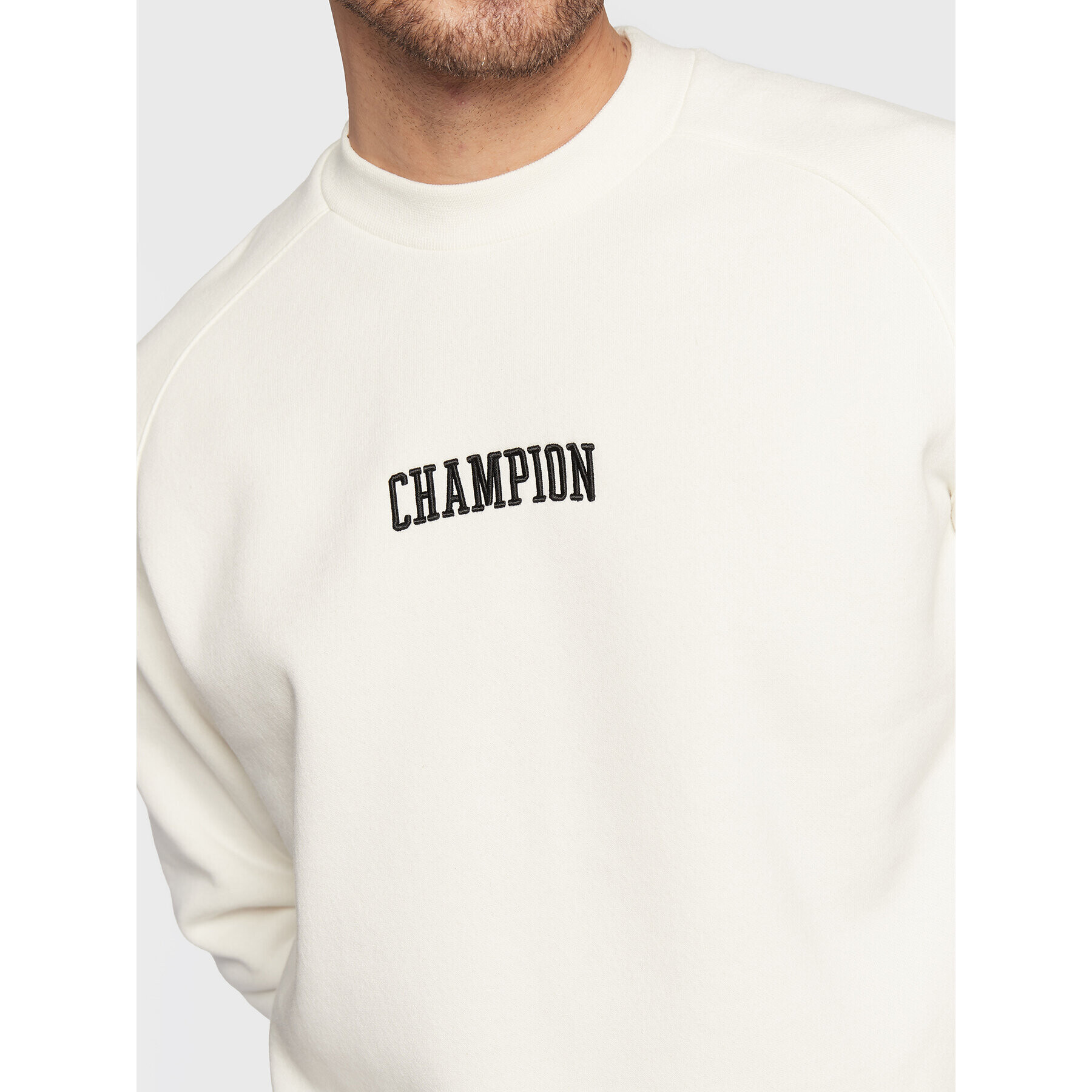 Champion Суитшърт Logo Script 217879 Бежов Regular Fit - Pepit.bg