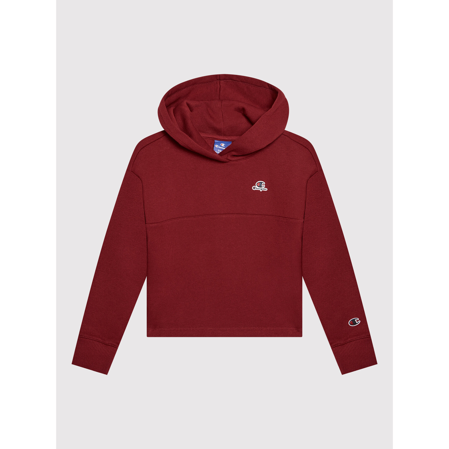 Champion Суитшърт Logo Script 404226 Бордо Custome Fit - Pepit.bg
