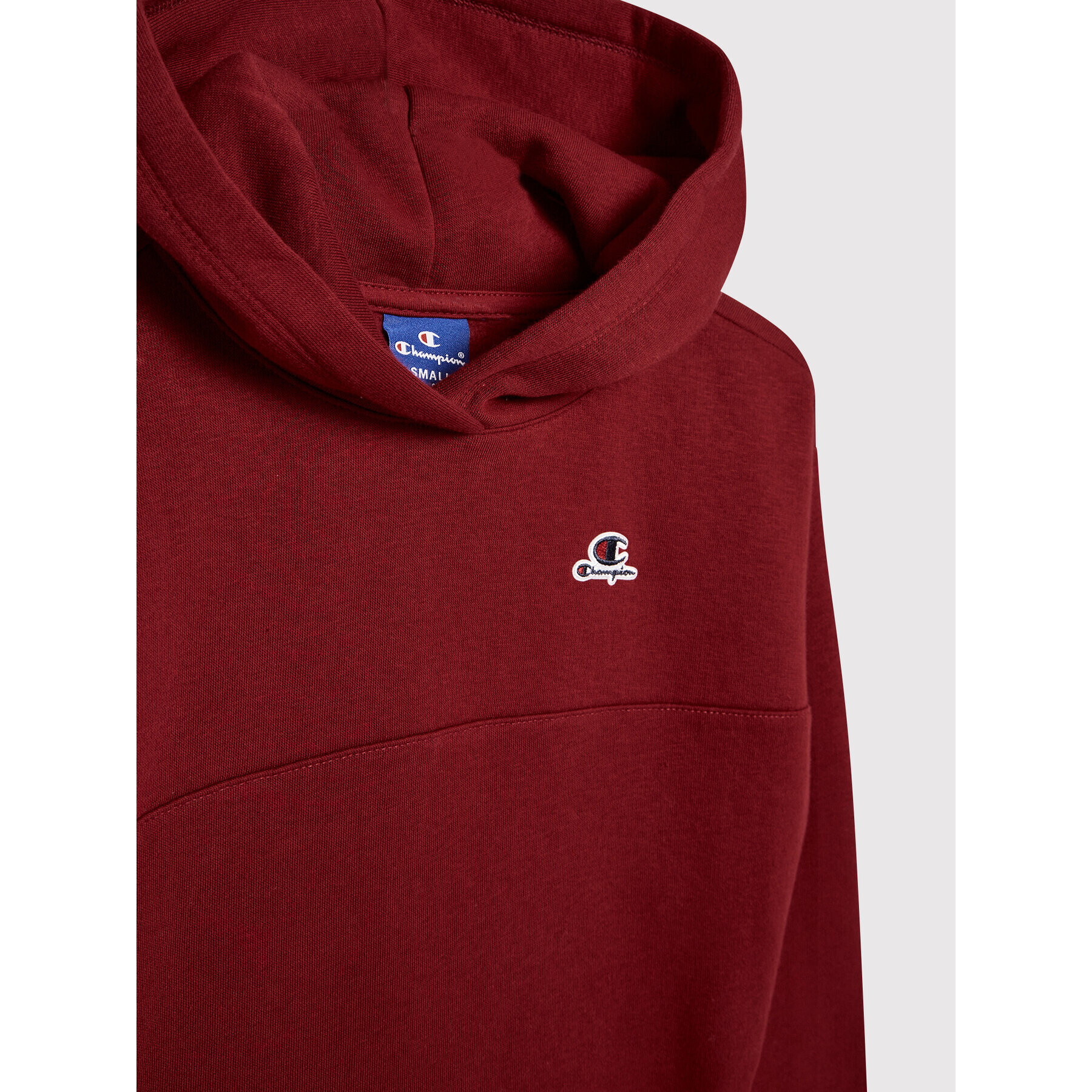 Champion Суитшърт Logo Script 404226 Бордо Custome Fit - Pepit.bg