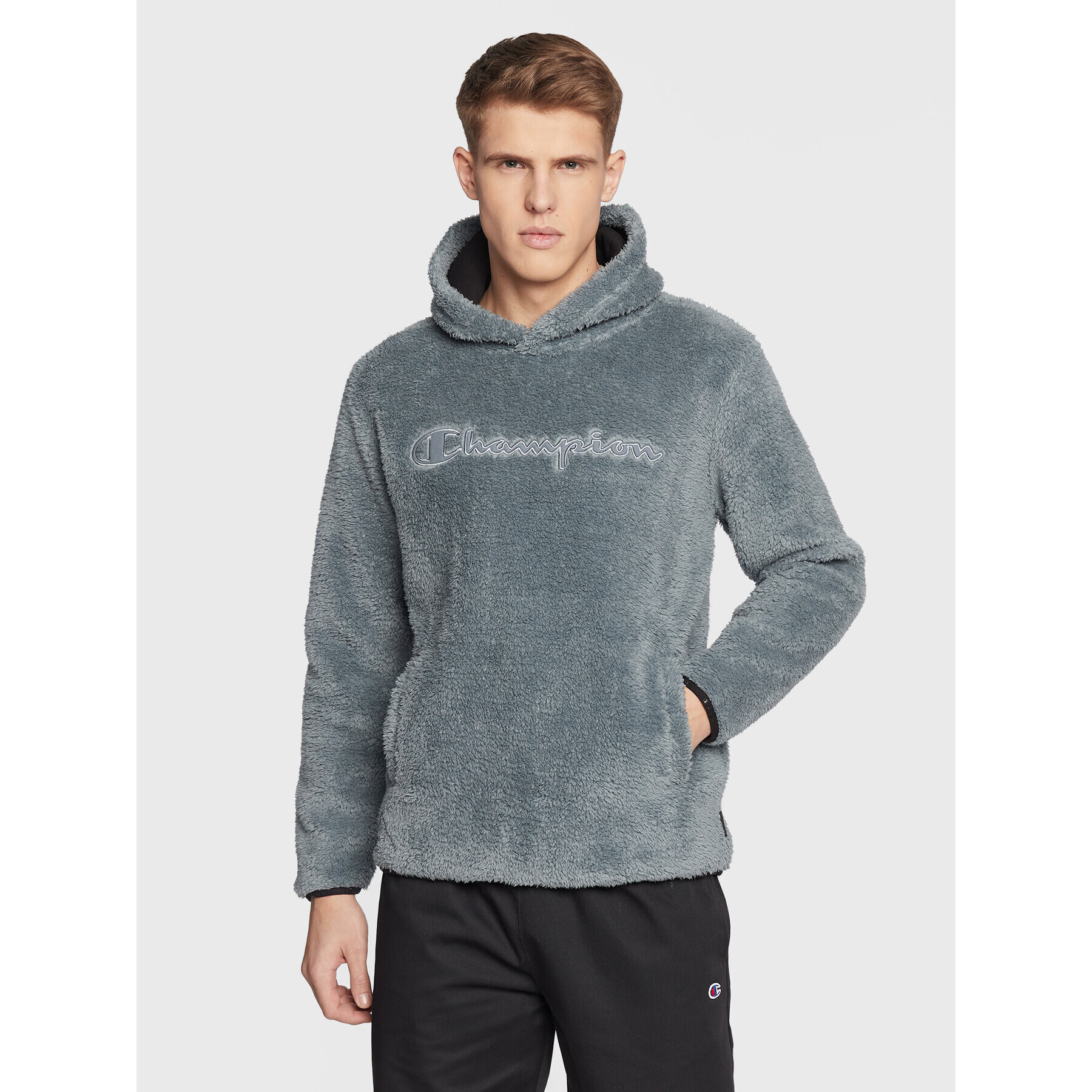 Champion Суитшърт Micro 214973 Сив Regular Fit - Pepit.bg