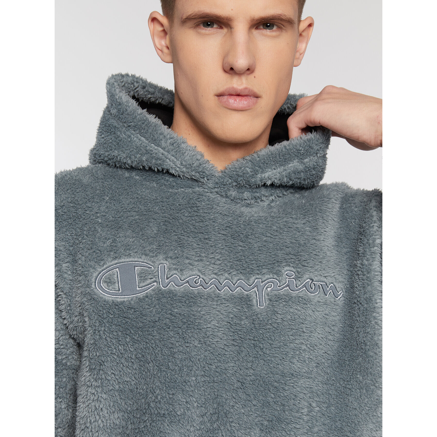 Champion Суитшърт Micro 214973 Сив Regular Fit - Pepit.bg