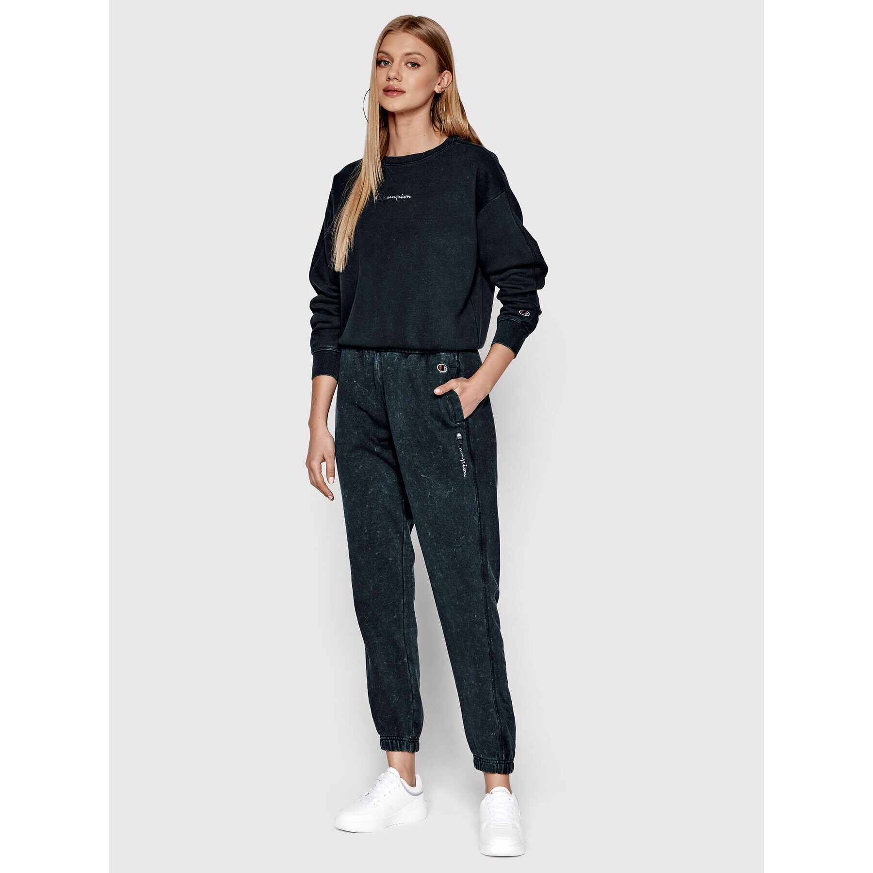 Champion Суитшърт Multicolour Embroidered 114942 Сив Boxy Fit - Pepit.bg