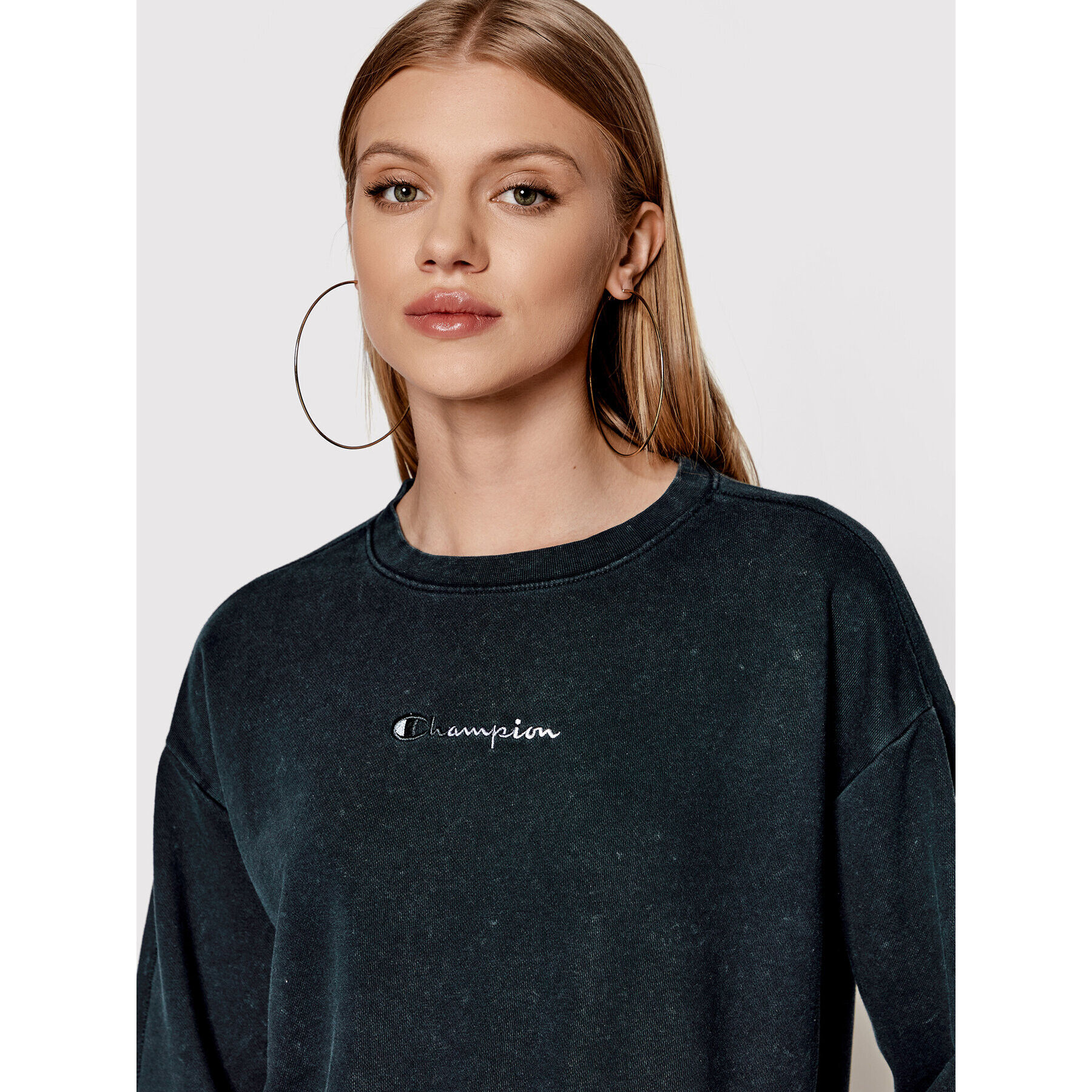 Champion Суитшърт Multicolour Embroidered 114942 Сив Boxy Fit - Pepit.bg