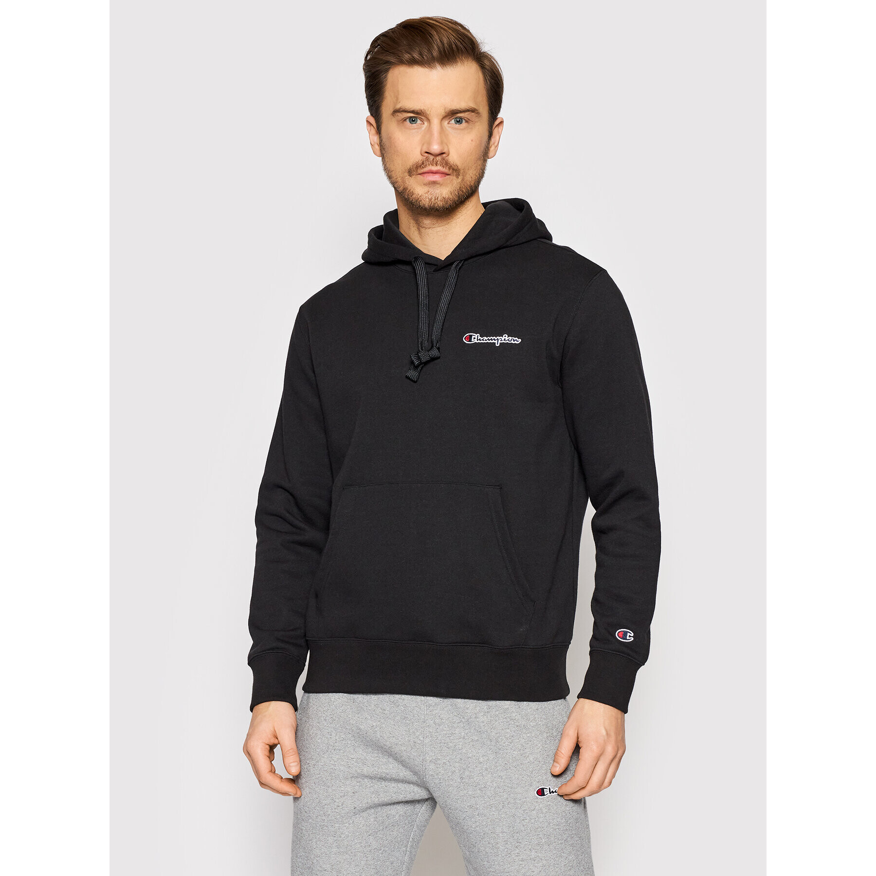 Champion Суитшърт Poly 217064 Черен Comfort Fit - Pepit.bg