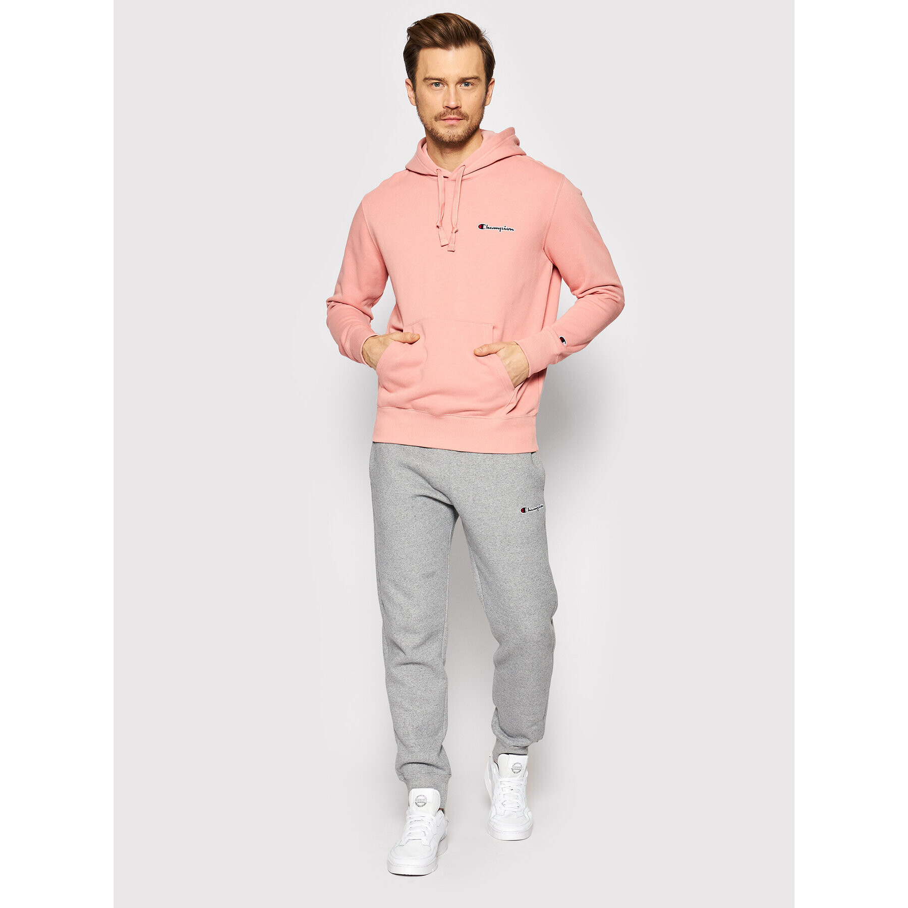 Champion Суитшърт Poly 217064 Розов Regular Fit - Pepit.bg