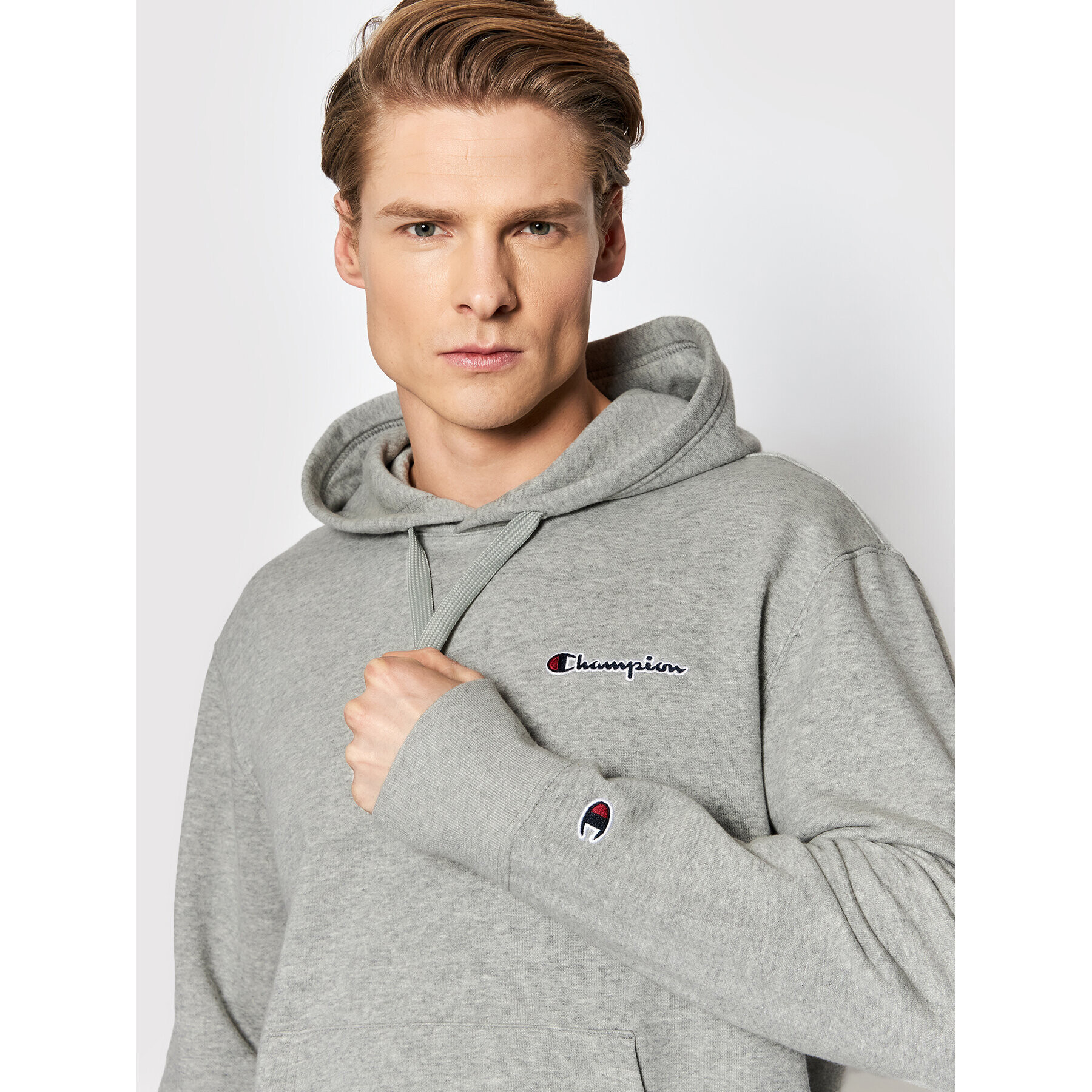 Champion Суитшърт Poly 217064 Сив Comfort Fit - Pepit.bg