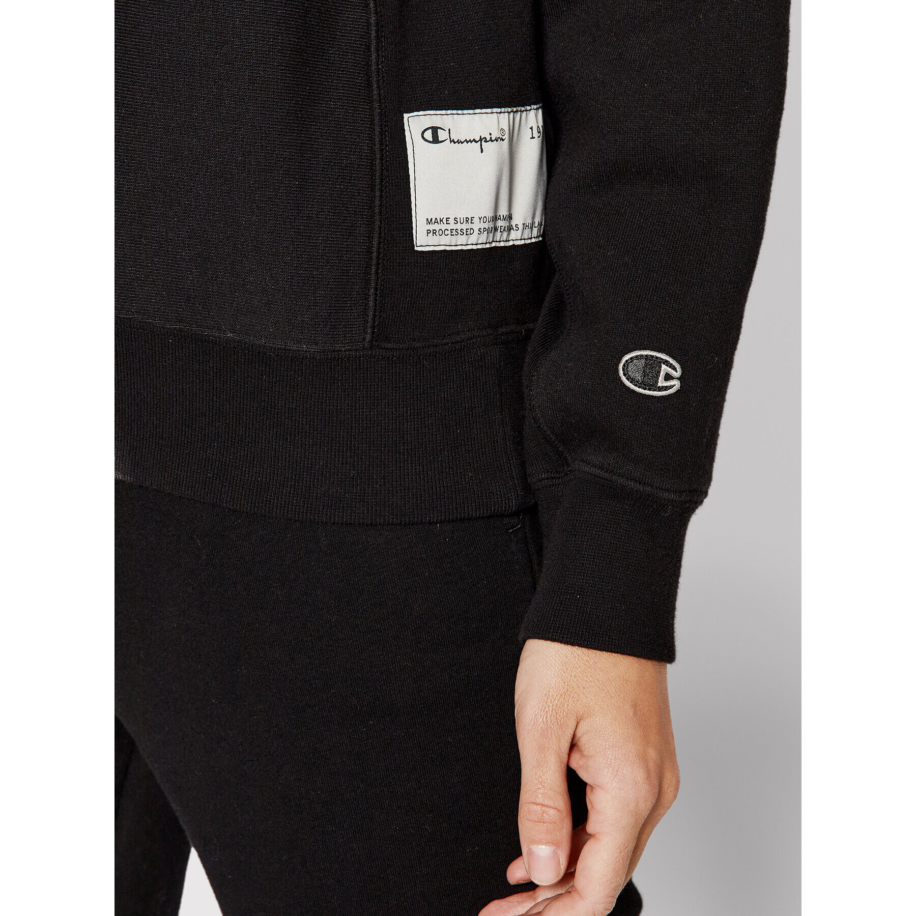 Champion Суитшърт Reverse Weave 114528 Черен Regular Fit - Pepit.bg