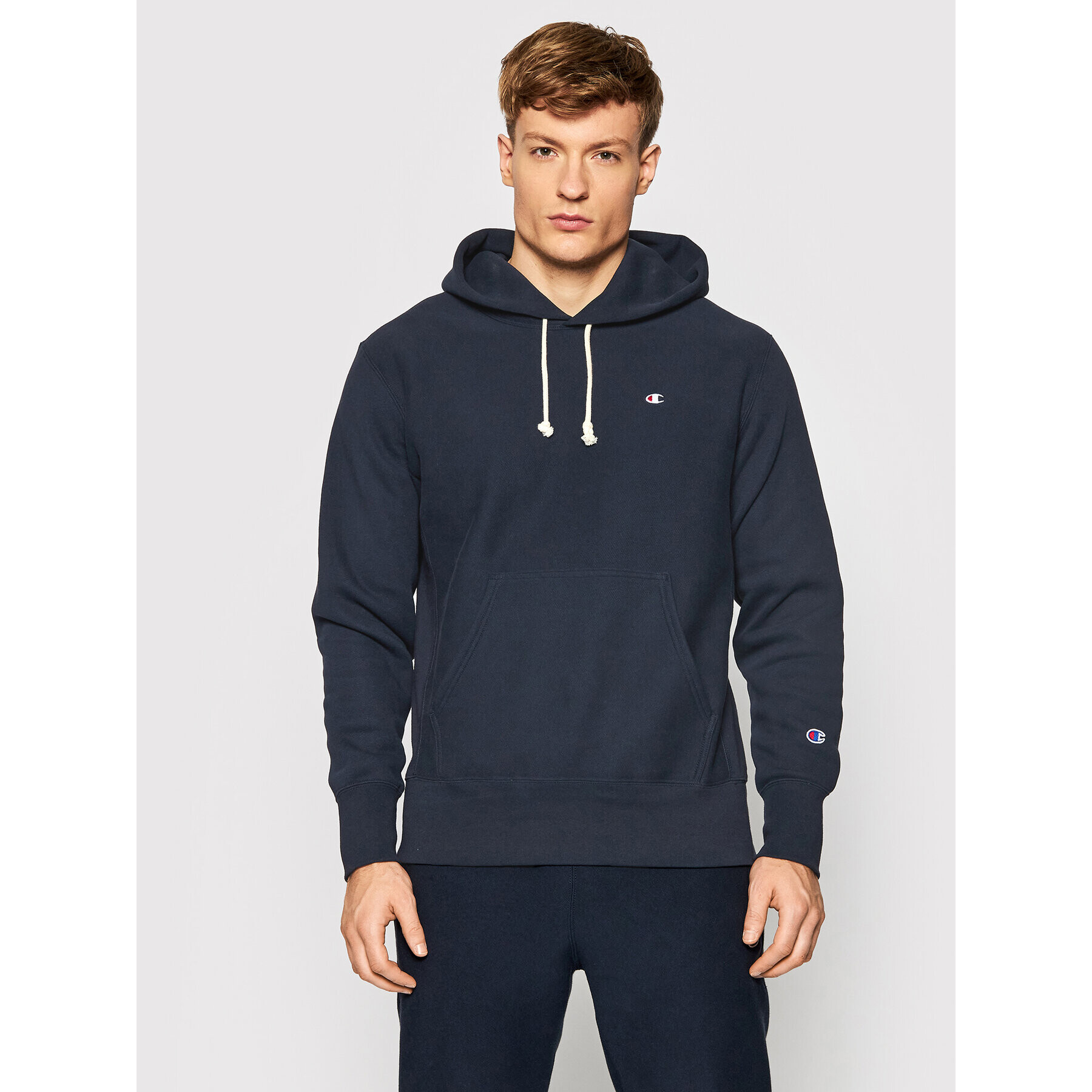 Champion Суитшърт Reverse Weave C Logo 216496 Тъмносин Regular Fit - Pepit.bg