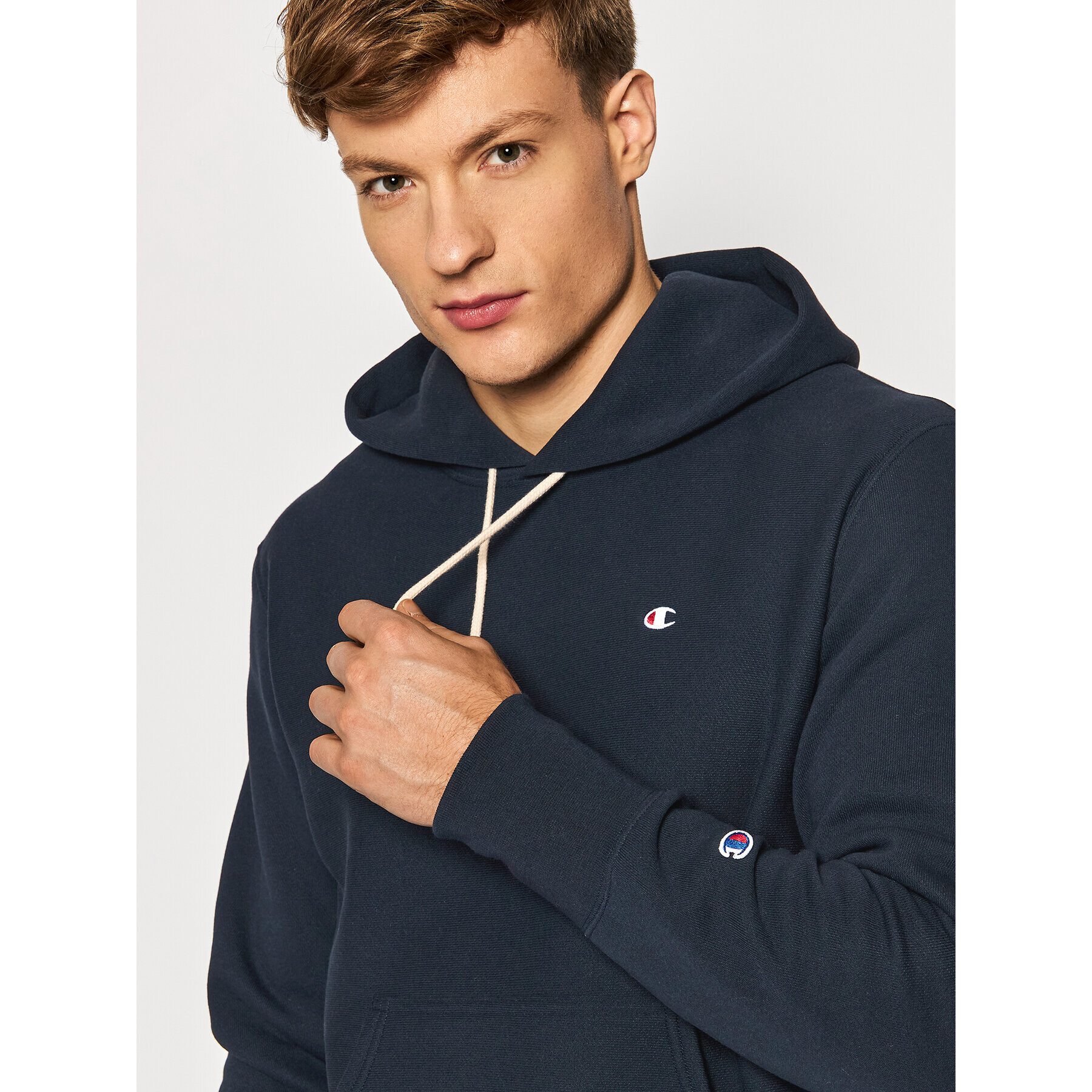 Champion Суитшърт Reverse Weave C Logo 216496 Тъмносин Regular Fit - Pepit.bg