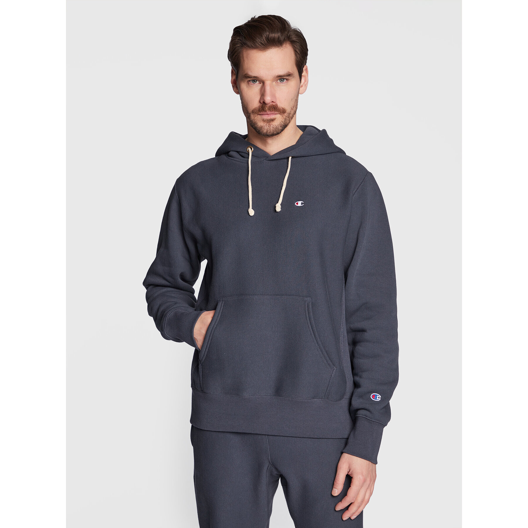 Champion Суитшърт Reverse Weave Fleece 217976 Сив Regular Fit - Pepit.bg