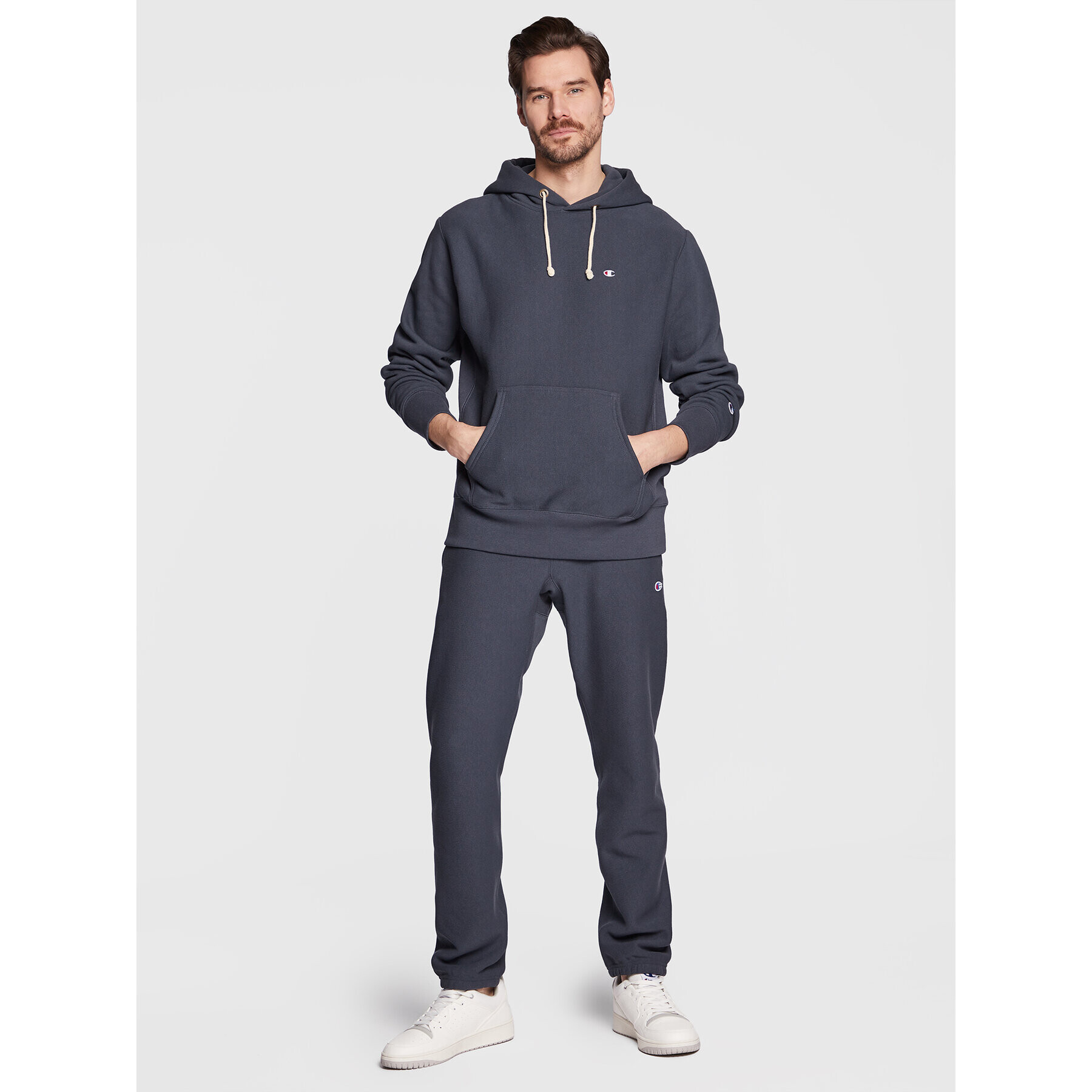 Champion Суитшърт Reverse Weave Fleece 217976 Сив Regular Fit - Pepit.bg