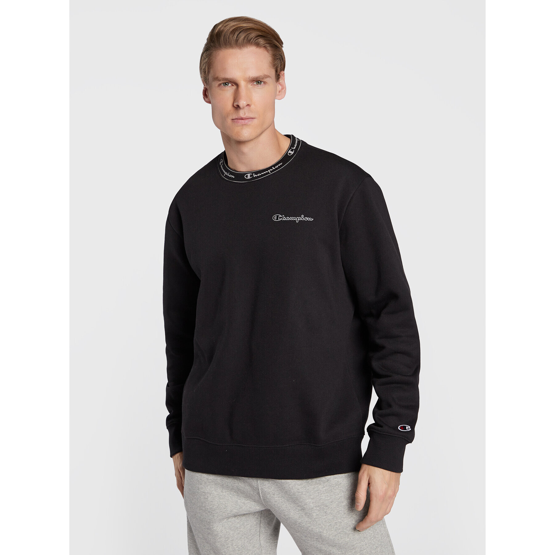 Champion Суитшърт Rib 217870 Черен Regular Fit - Pepit.bg