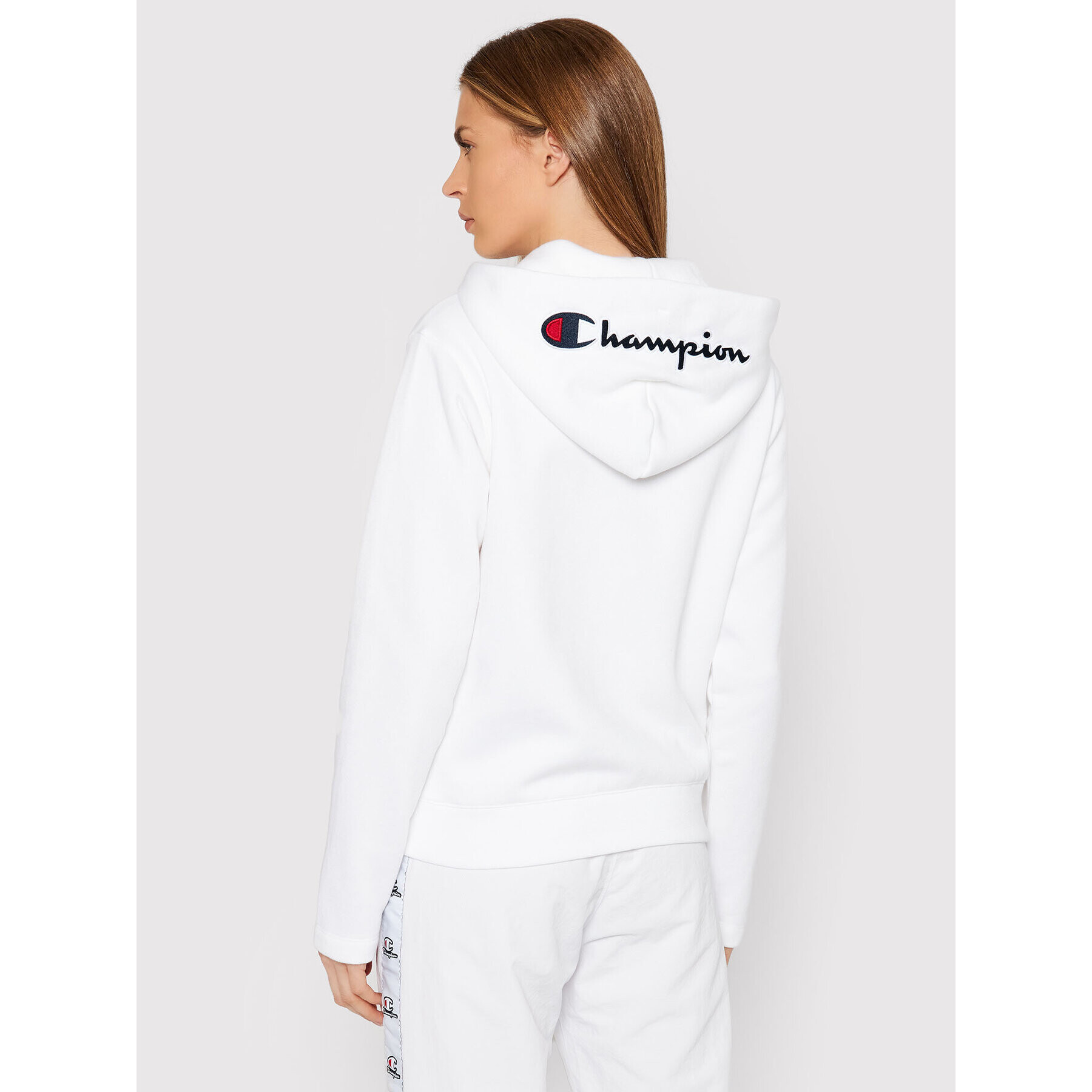 Champion Суитшърт Script Logo 114464 Бял Regular Fit - Pepit.bg