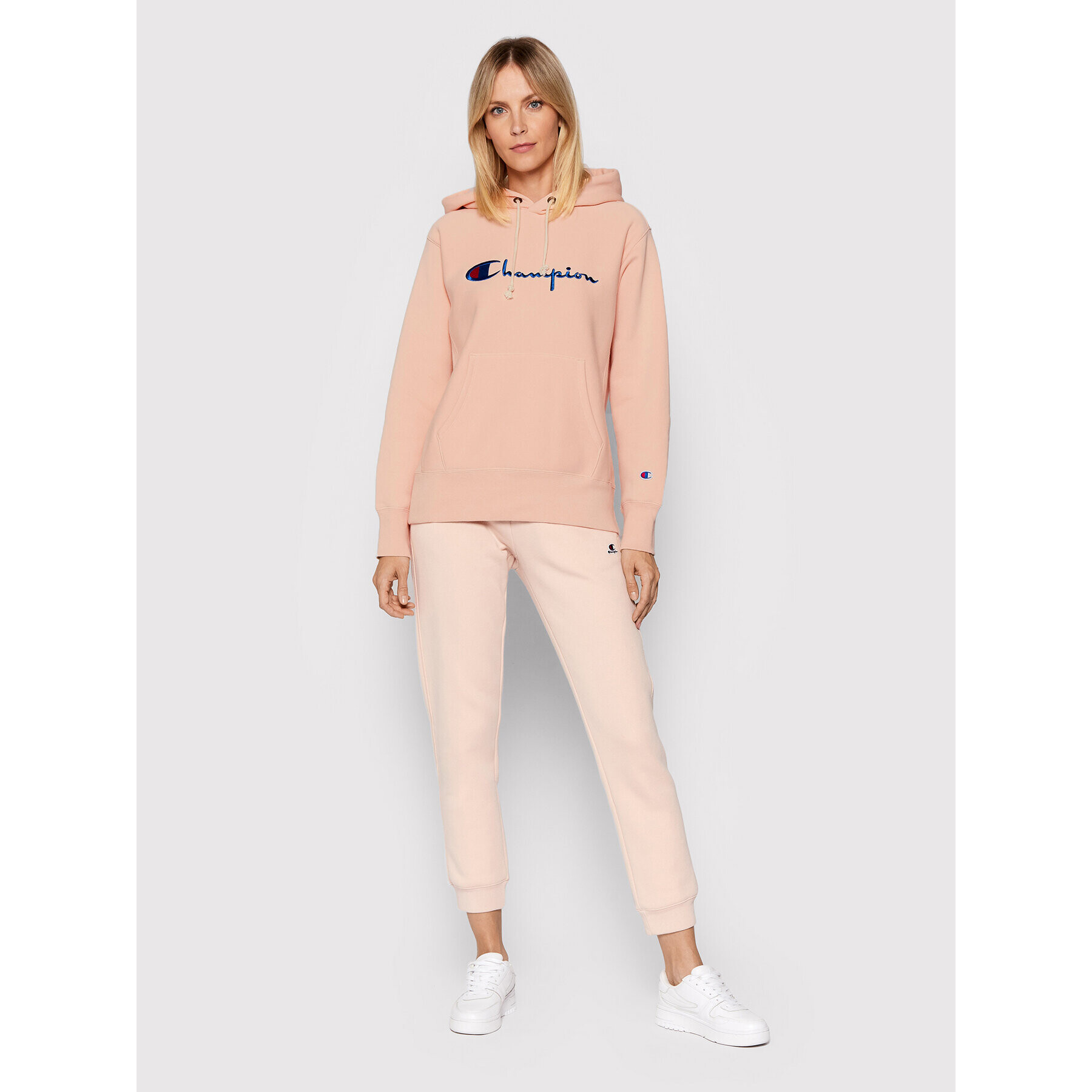 Champion Суитшърт Script Logo 114788 Розов Regular Fit - Pepit.bg