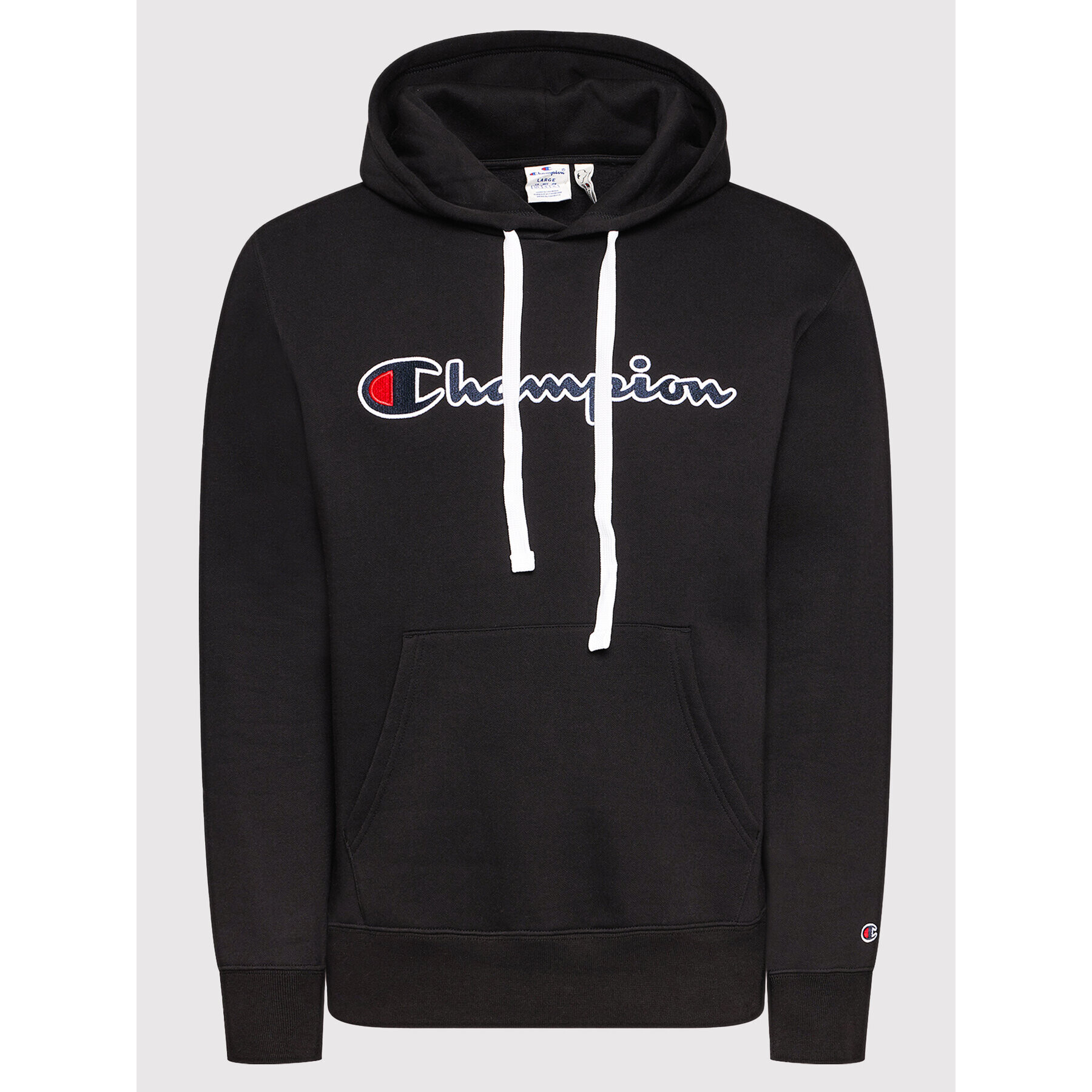 Champion Суитшърт Script Logo 216470 Черен Comfort Fit - Pepit.bg