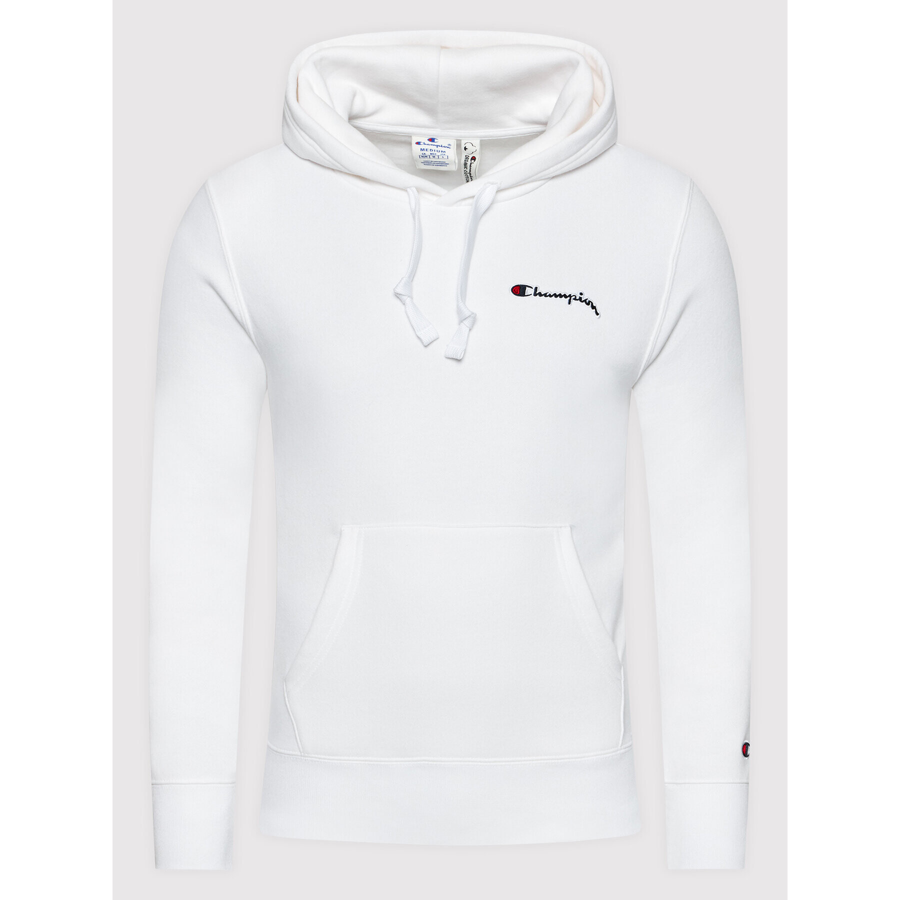 Champion Суитшърт Script Logo 216475 Бял Comfort Fit - Pepit.bg