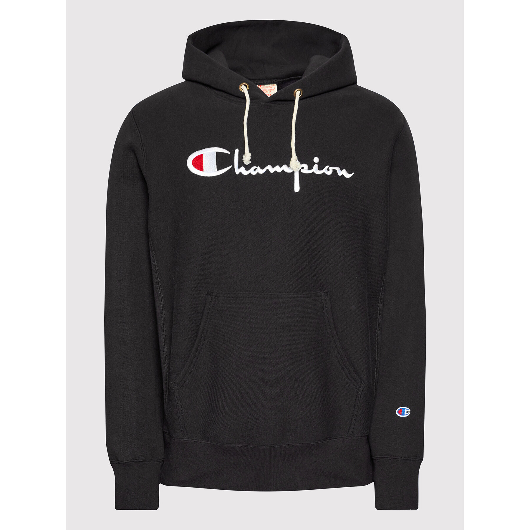 Champion Суитшърт Script Logo 216499 Черен Regular Fit - Pepit.bg