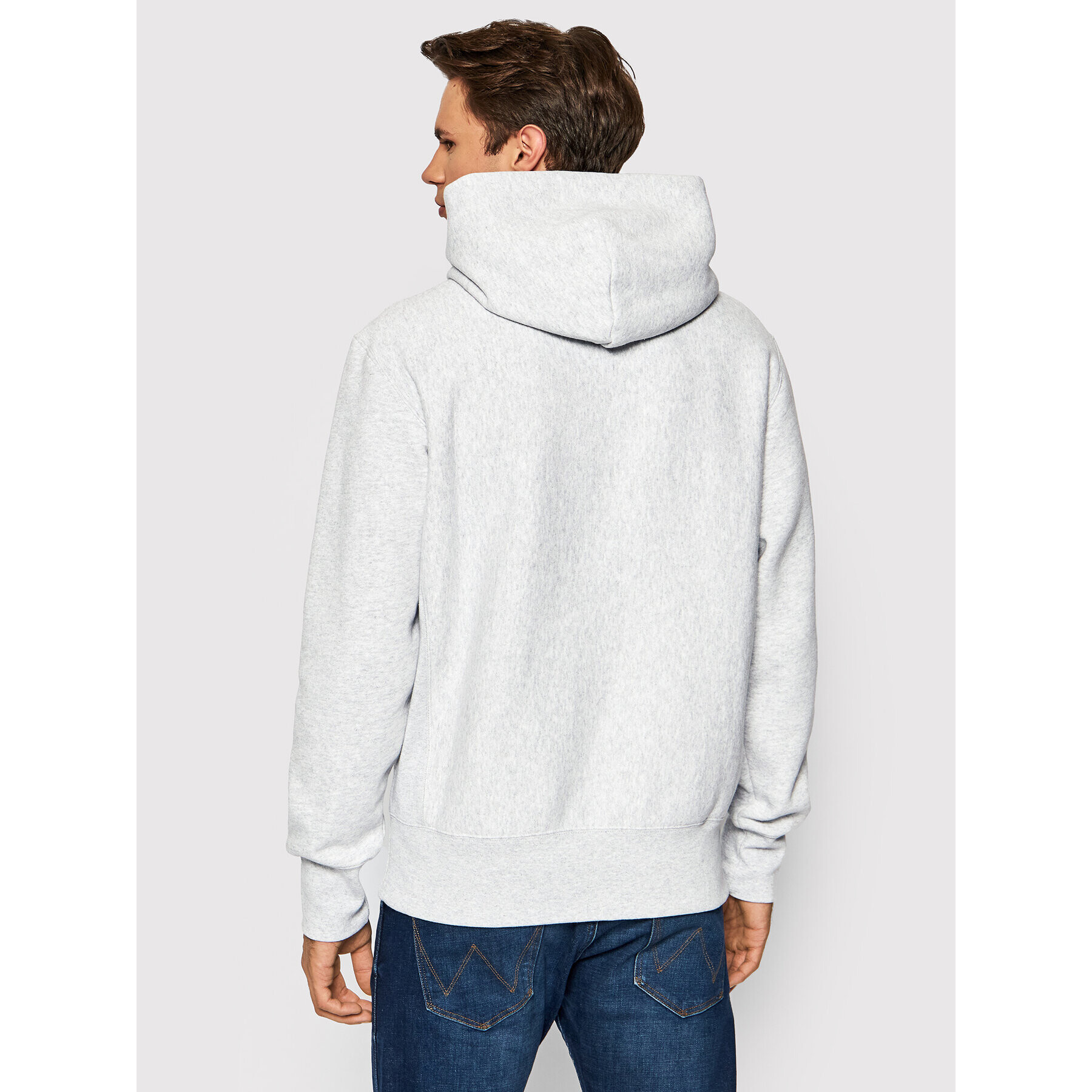 Champion Суитшърт Script Logo 216499 Сив Regular Fit - Pepit.bg