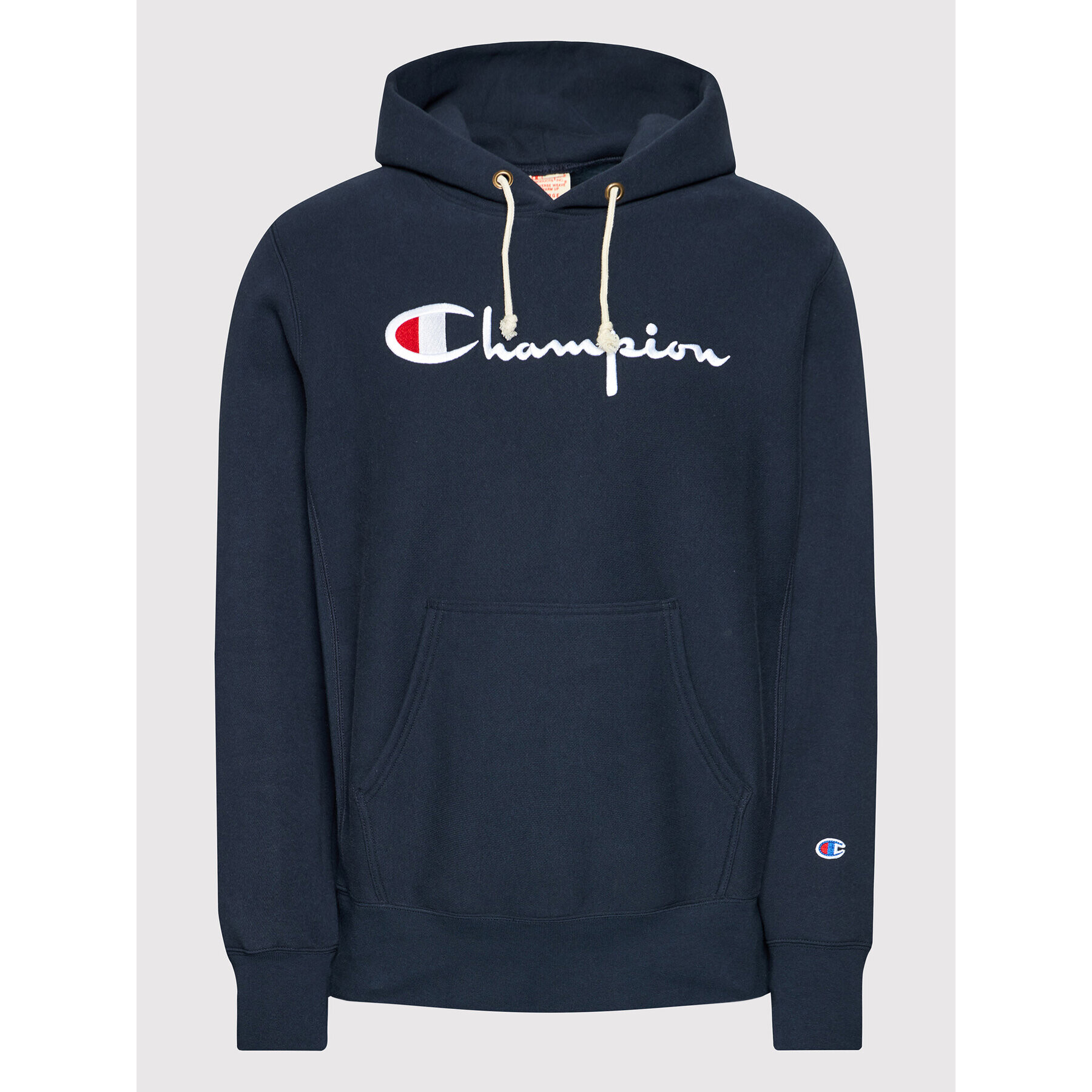 Champion Суитшърт Script Logo 216499 Тъмносин Regular Fit - Pepit.bg