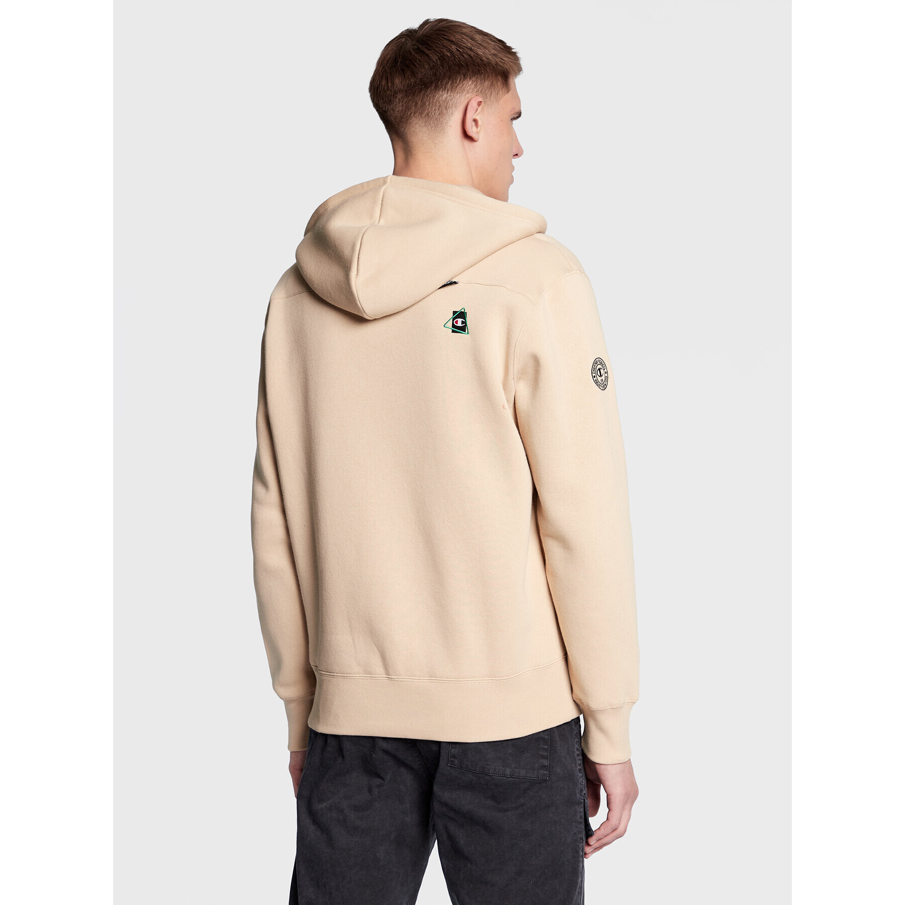 Champion Суитшърт Script Logo 217874 Бежов Regular Fit - Pepit.bg