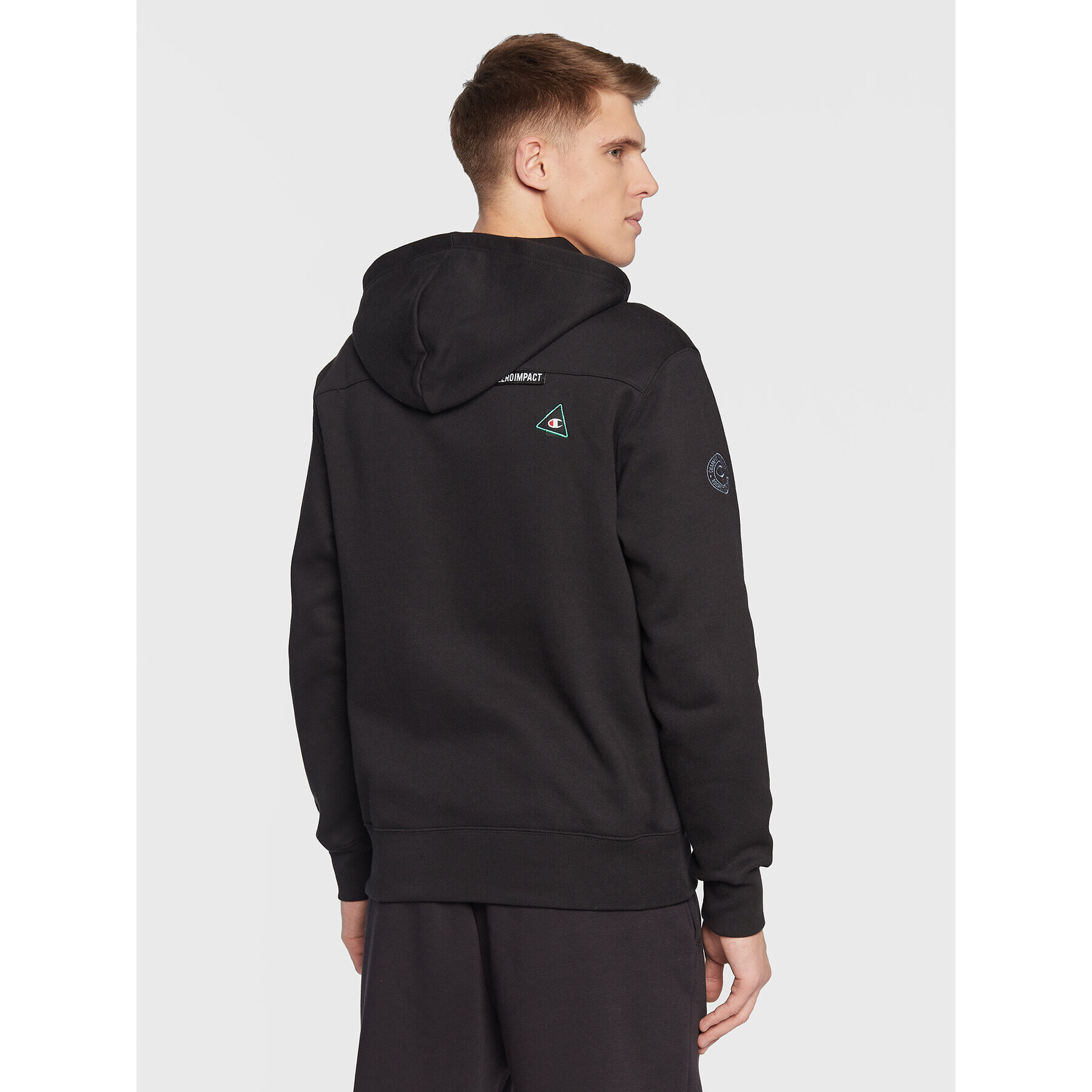 Champion Суитшърт Script Logo 217874 Черен Regular Fit - Pepit.bg